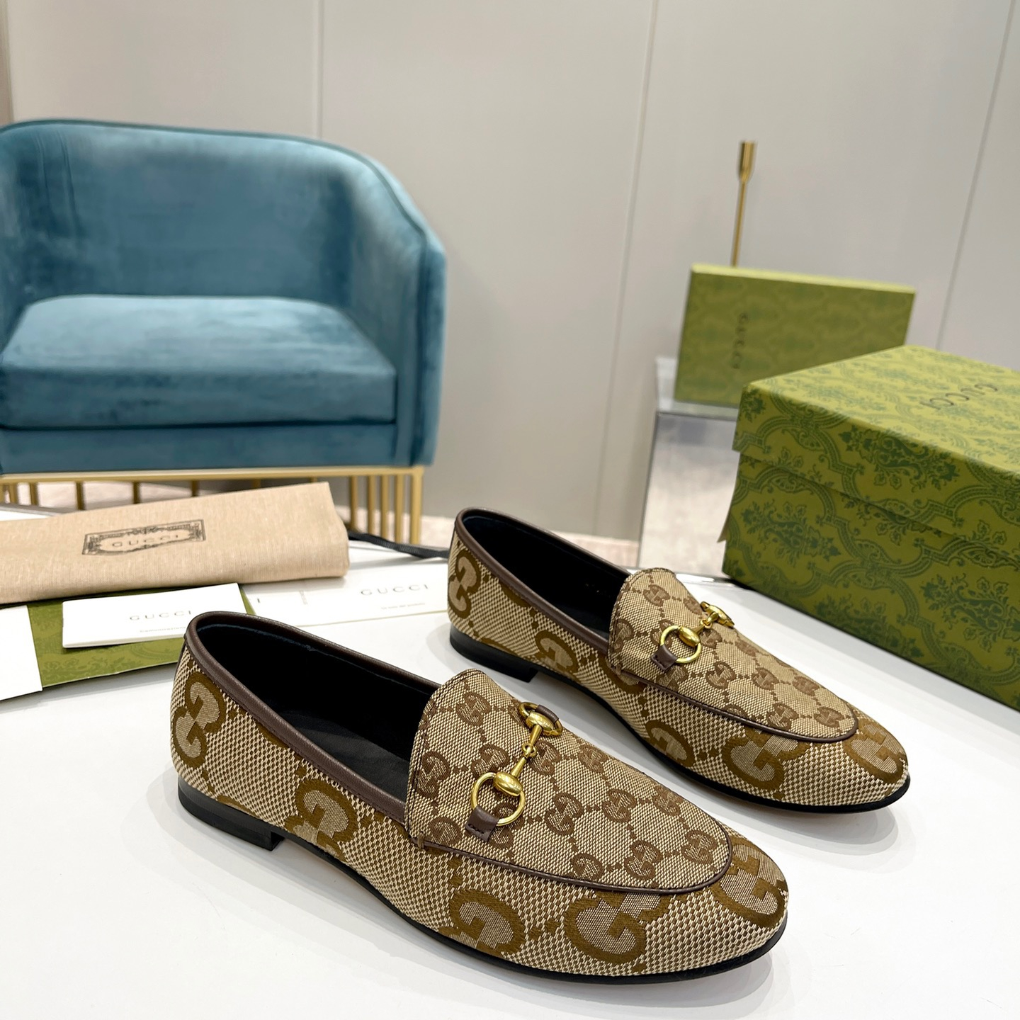 Gucci Jordaan GG Flora Loafers Size 35-41 5-Color