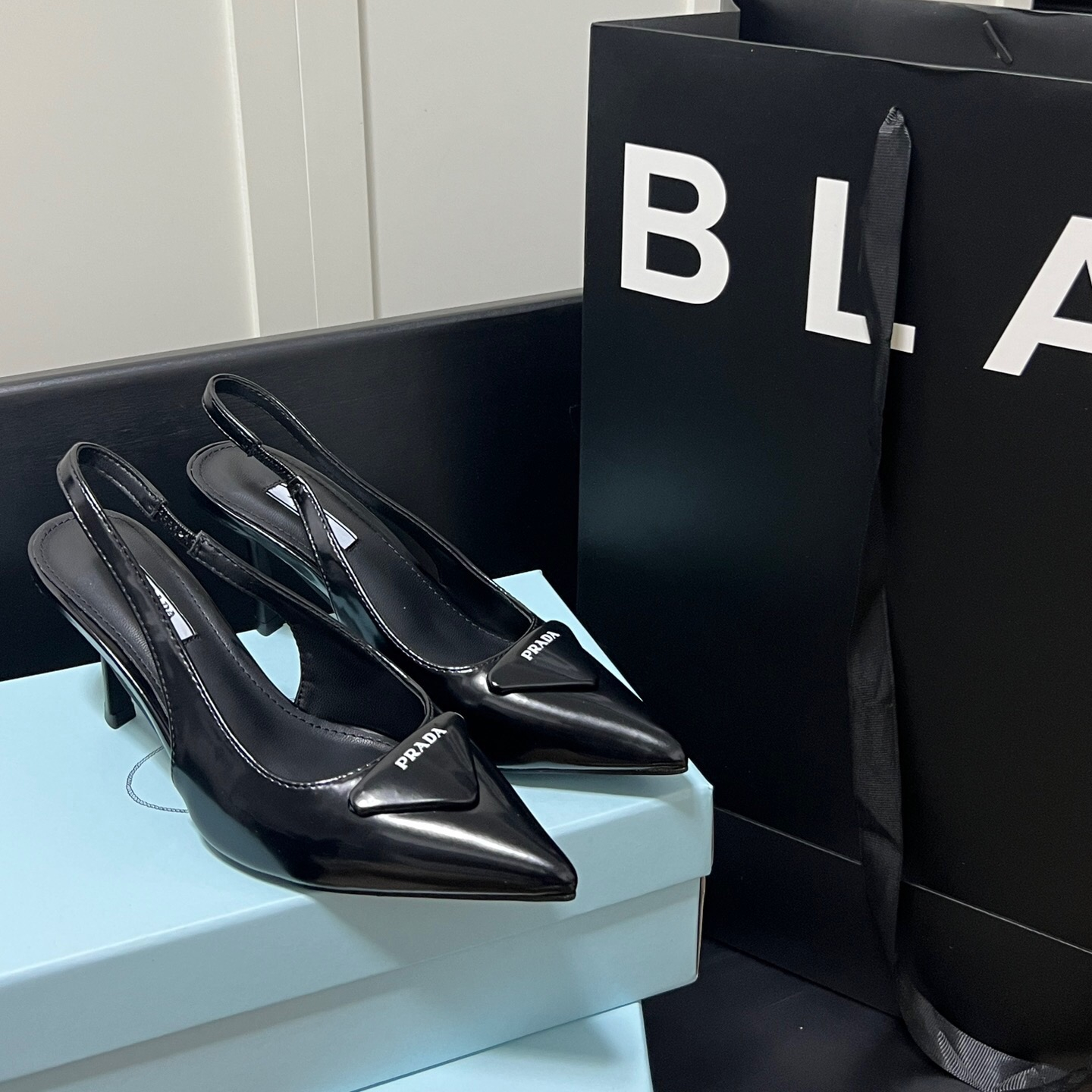 Prada Brushed Leather Slingback Pumps Size 35-41 3-Color