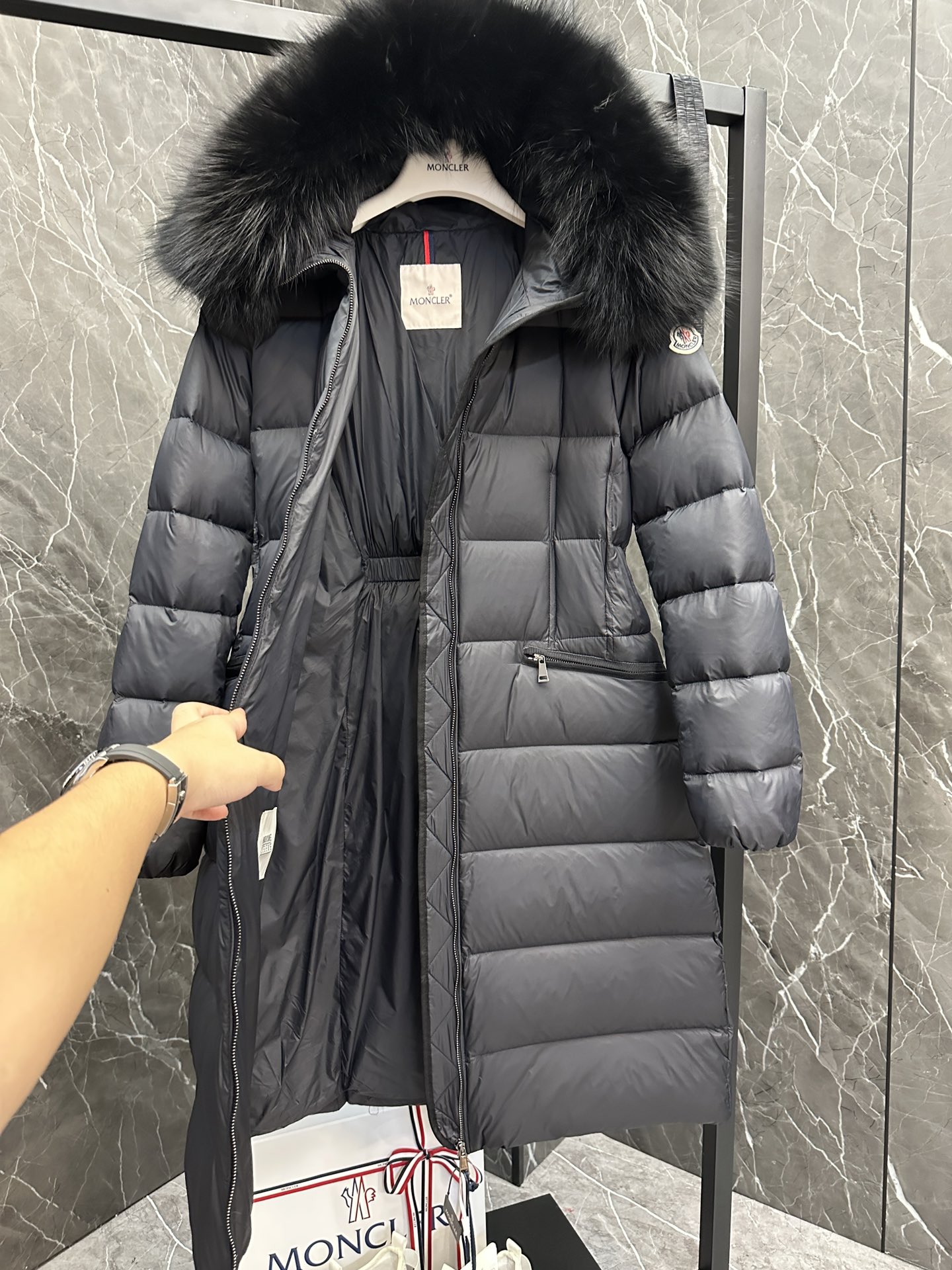 Moncler Boed Long Women Down Jacket Size S-XL