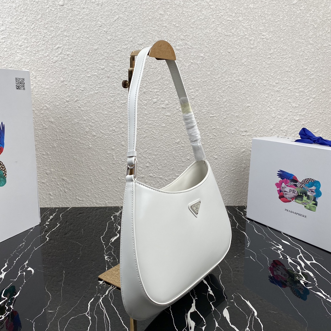 Prada 1BC499 Cleo Brushed Leather Women Shoulder Bags Size 27*22*6cm