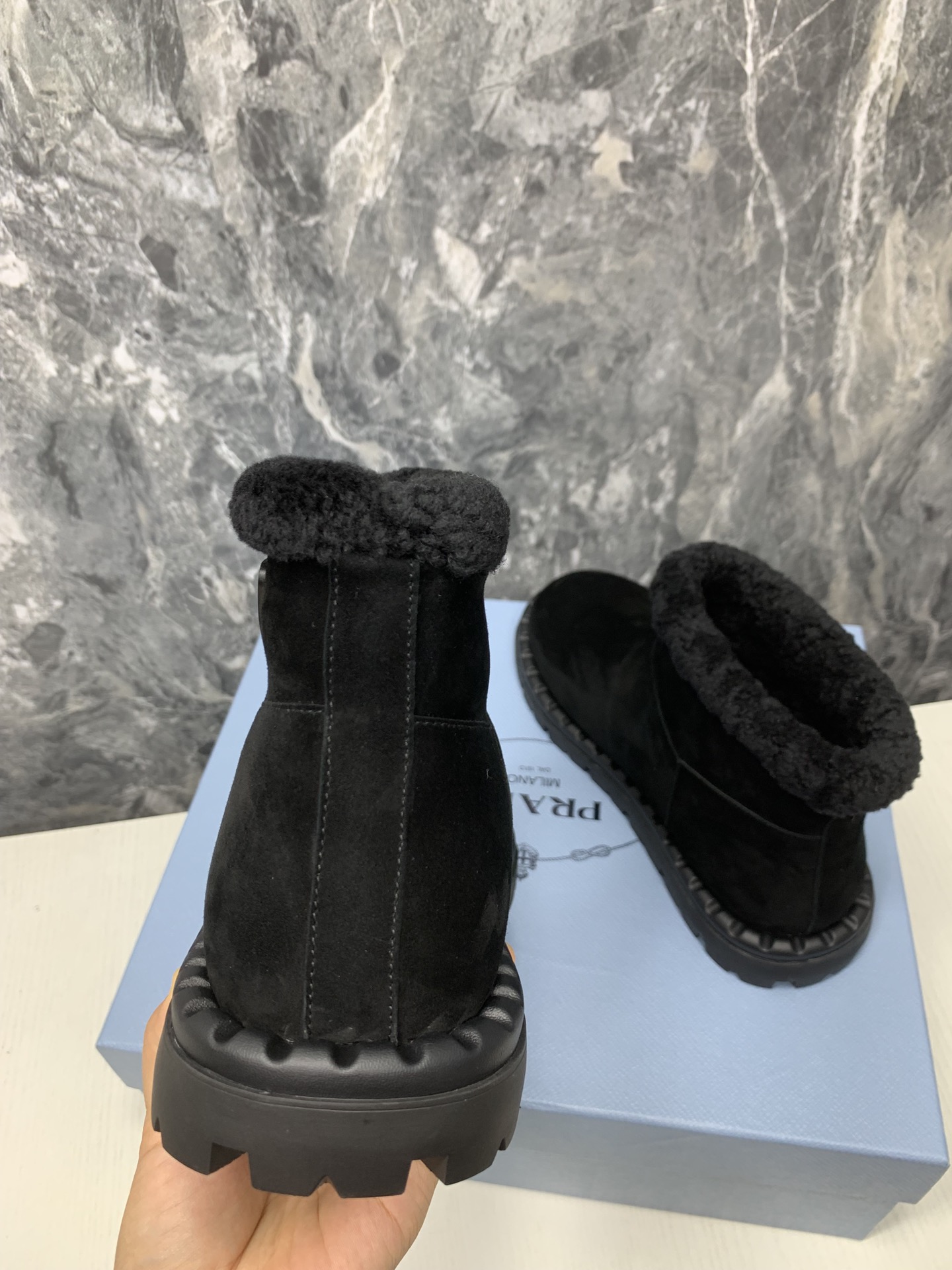 Prada Women Snow Boots Black Size 36-41