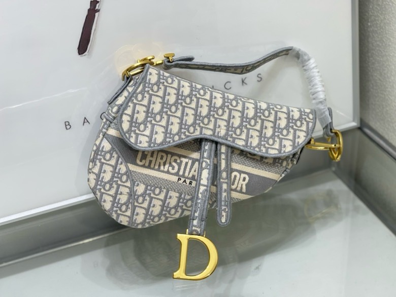 Dior Saddle Oblique Women Shoulder Bags Size 25.5*20*6.5cm