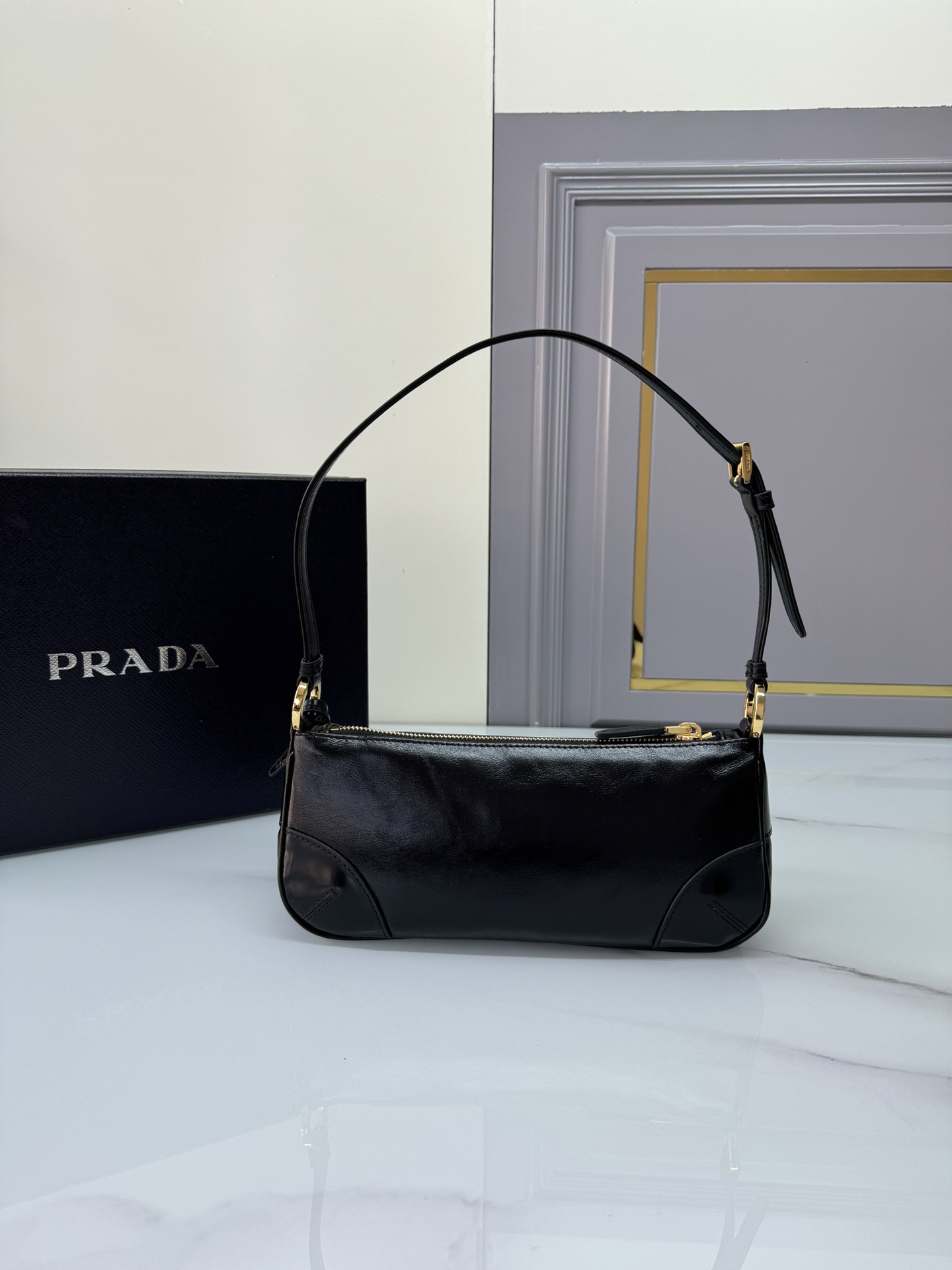 Prada 1BC201 Re-Edition 2002 Small Leather Women Shoulder Bags Size 23.5*10*5cm