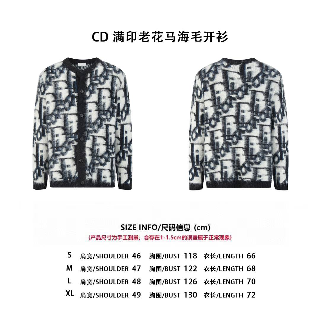 Dior NEW Knitwear Mohair Sweatshirt Size S-XL