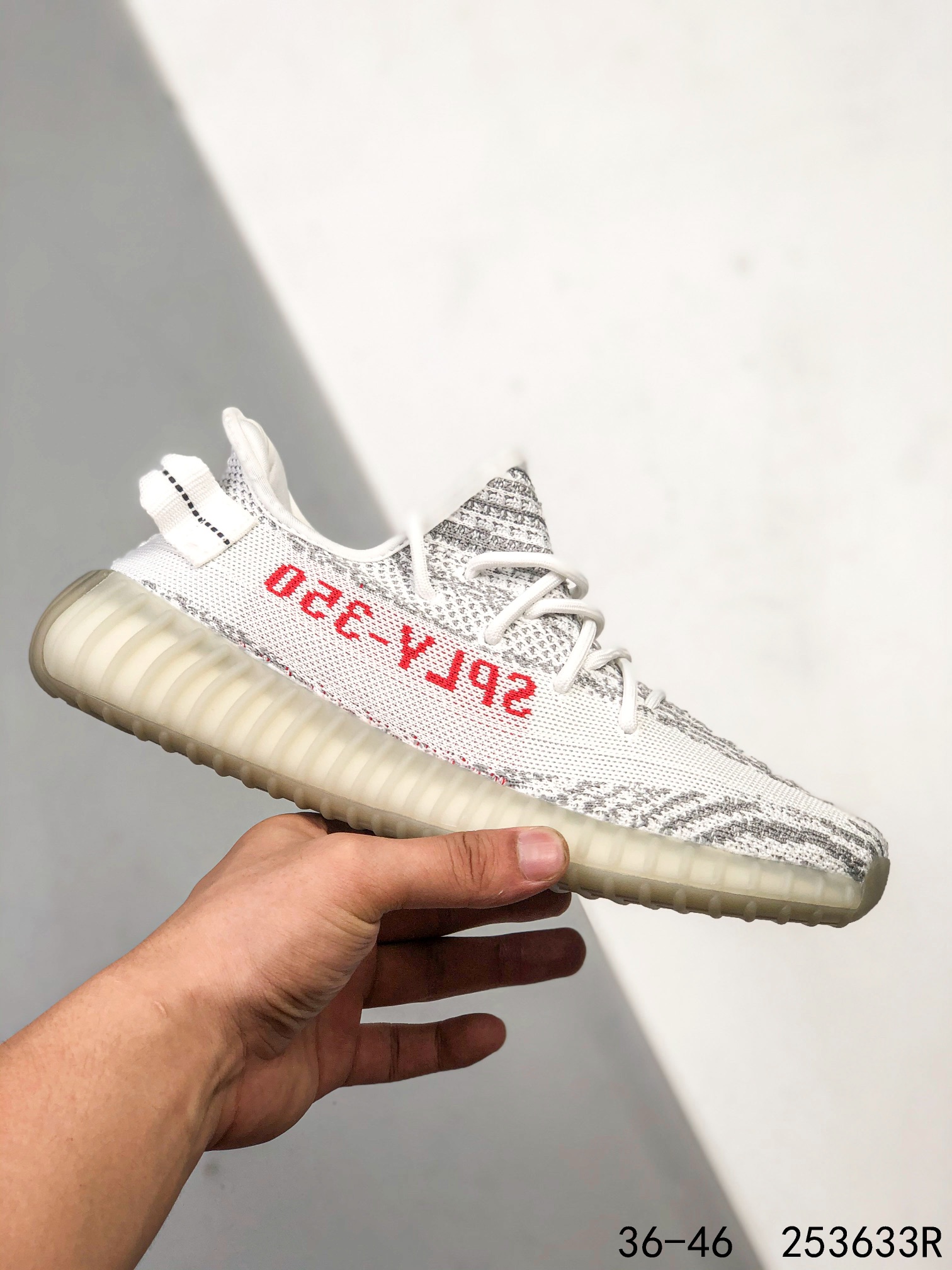 Yeezy 350 Boost 350 V2 Mens/Women Sneakers Shoes White Gray 36 - 46