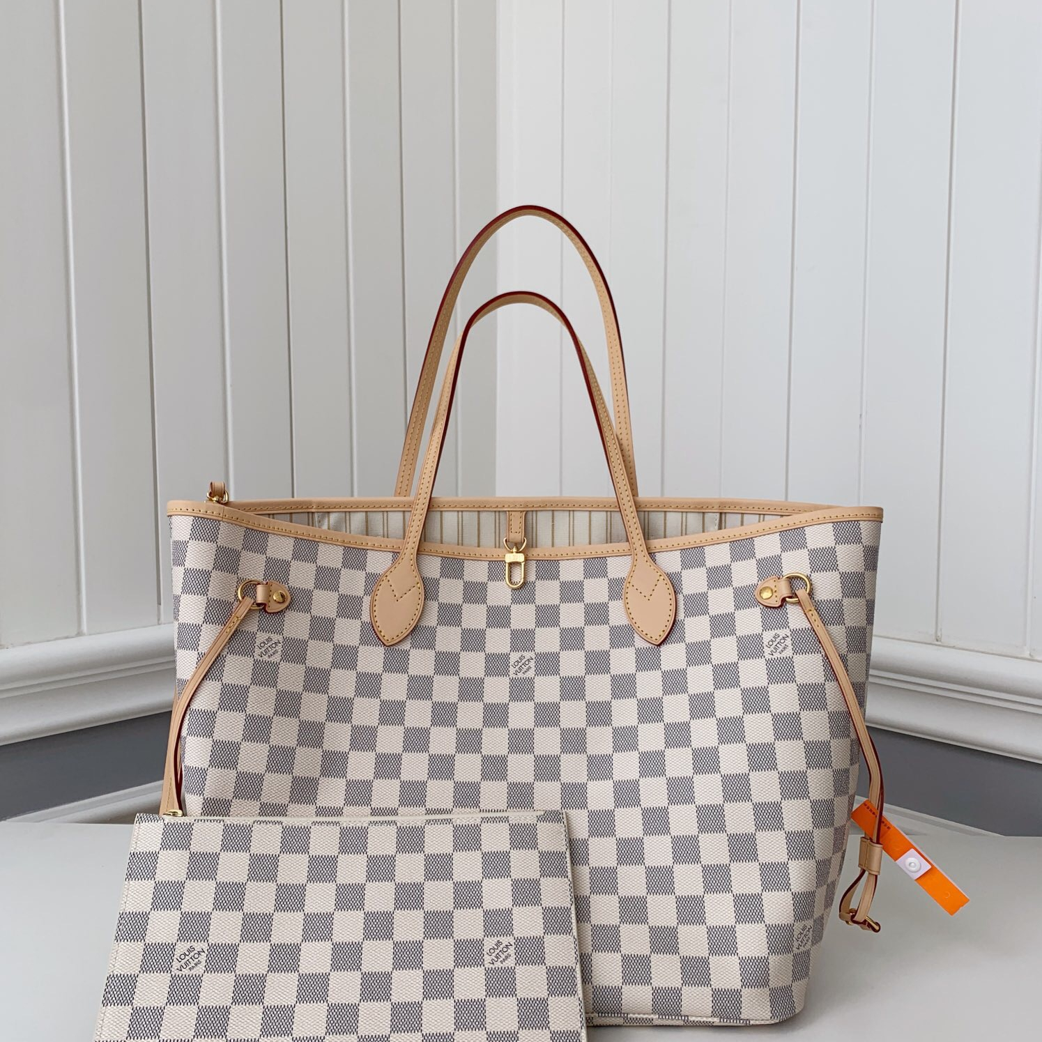 Louis Vuitton N41360 Neverfull Women Bags White Size 32*29*17cm