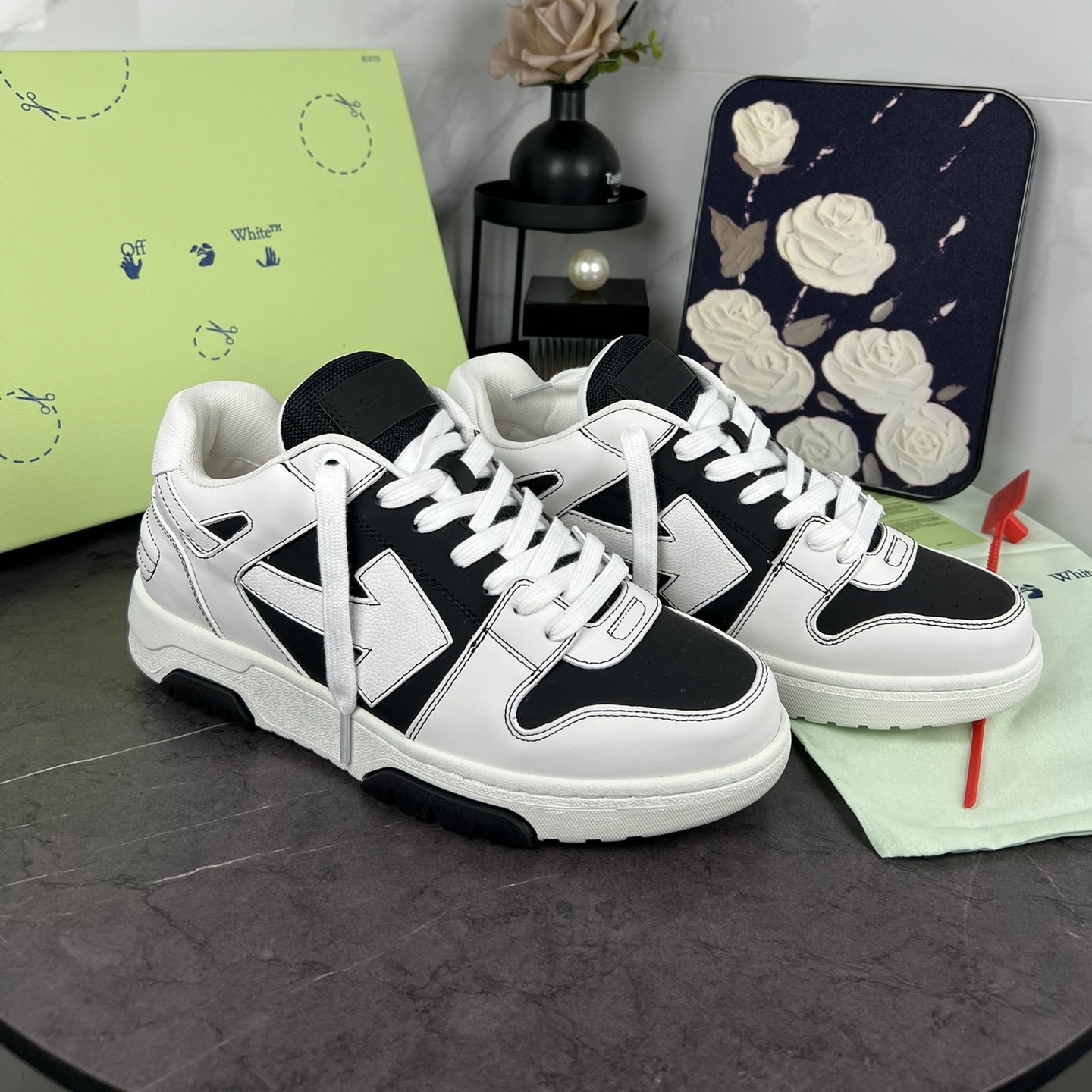 OFF White Out of Office Calf Leather Sneaker Size 36-46