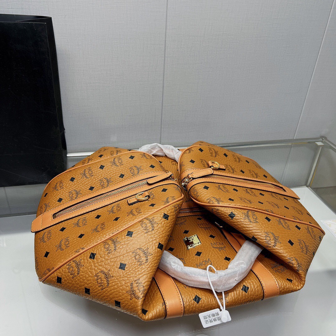 MCM Ottomar Weekender Travel Bags in Visetos Size 45cm