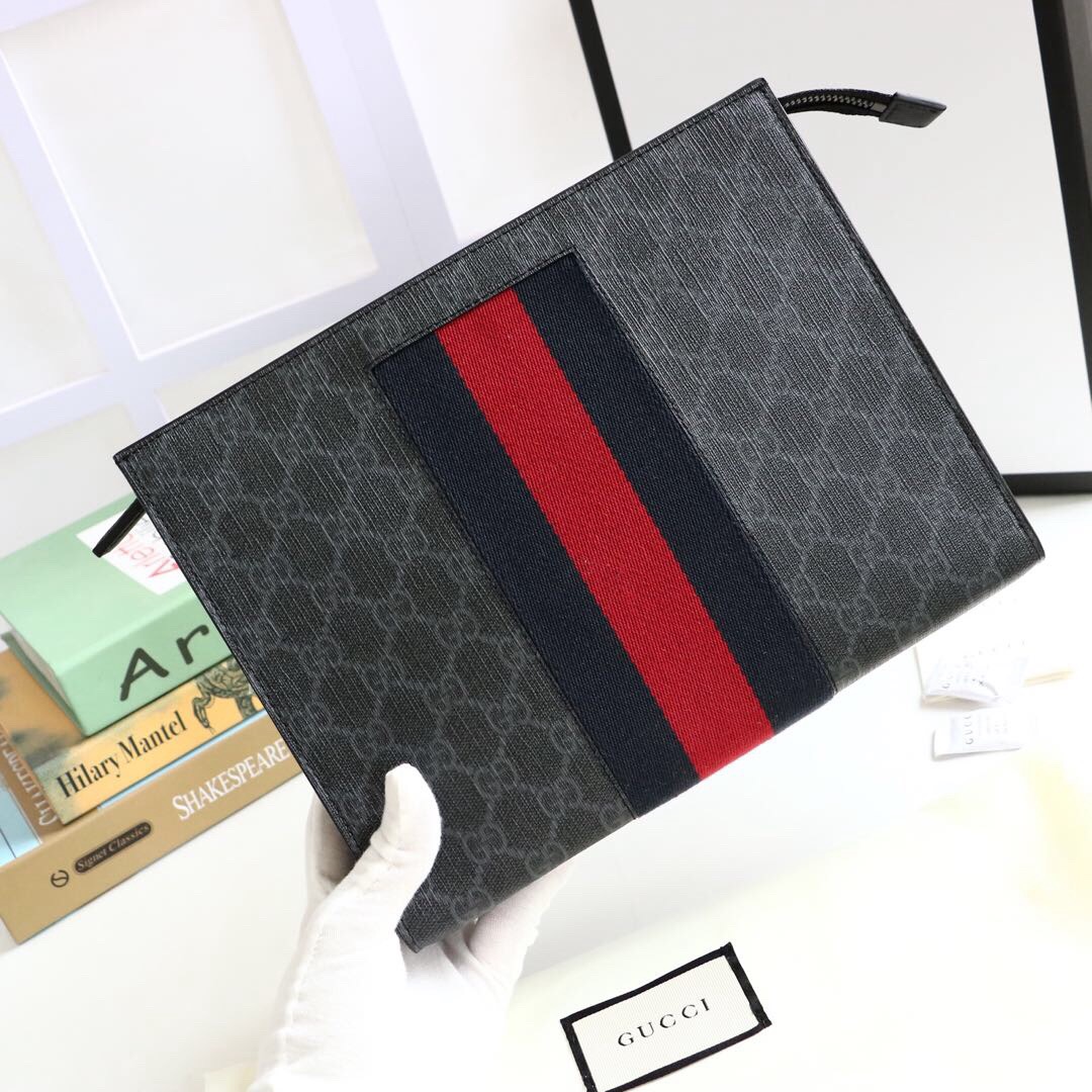 Gucci New GG Supreme Clutch Size 26*20*6cm Style 475316