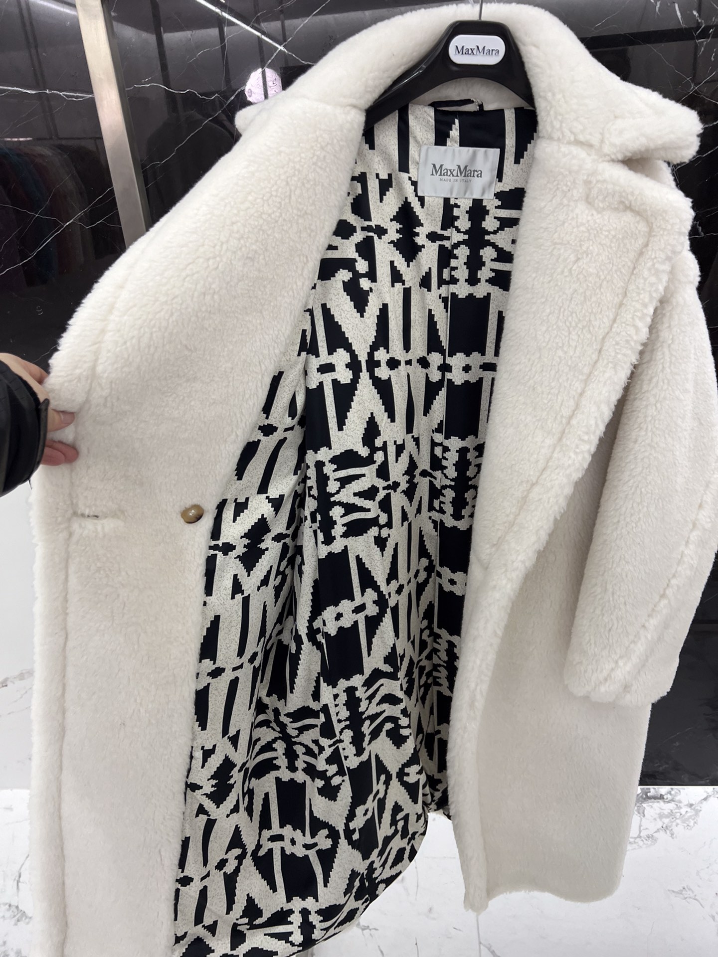 Max Mara Teddy fur long coat Size XS-M