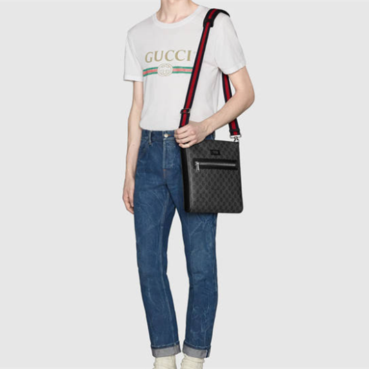 Gucci GG Supreme Black Messenger Mens Shoulder Bags for Men 2-Size