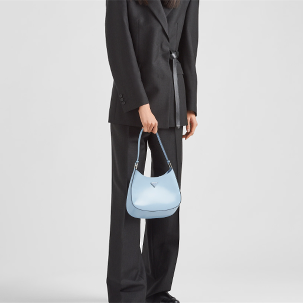 Prada 1BC499 Cleo Brushed Leather Women Shoulder Bags Size 27*22*6cm