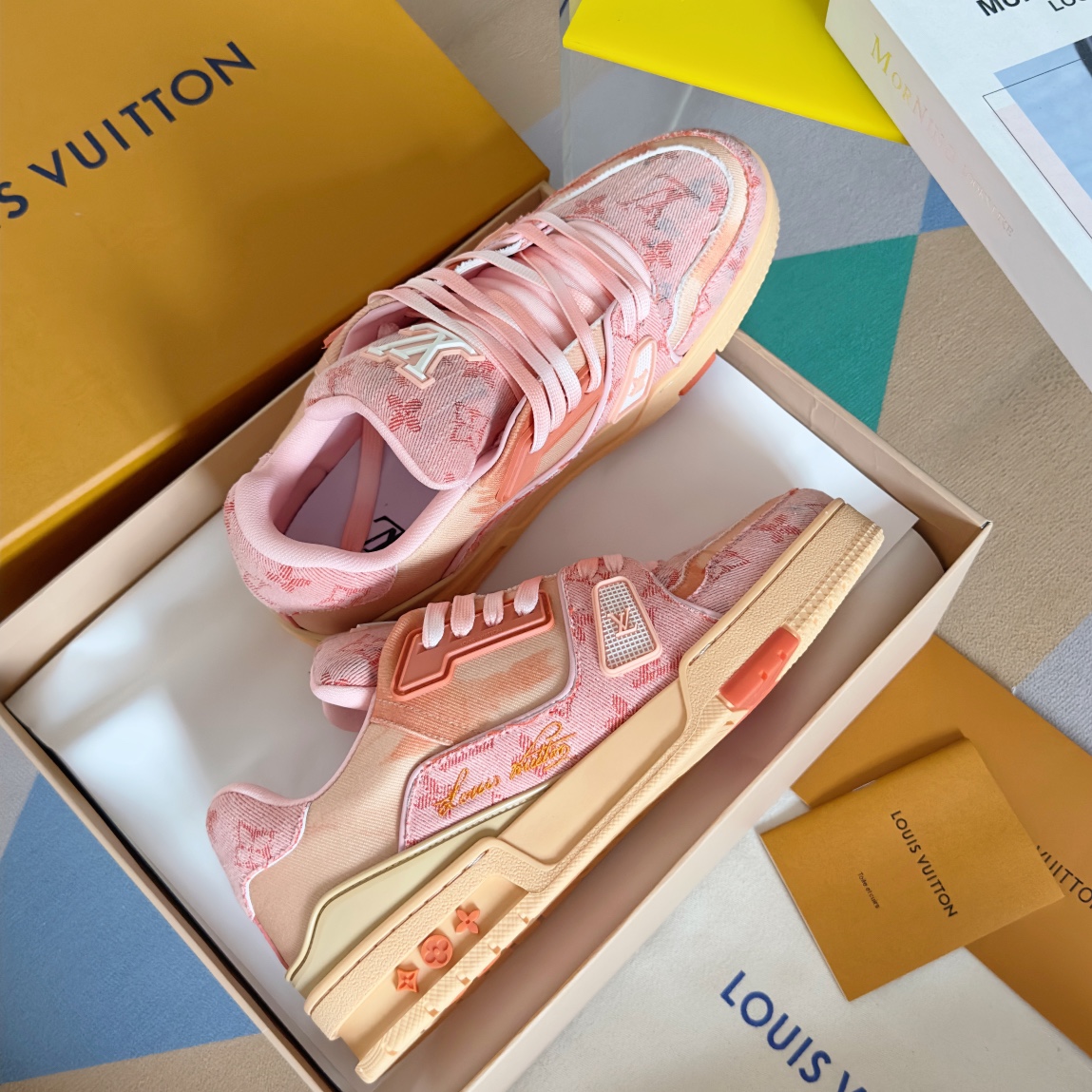 Louis Vuitton LV Trainer Monogram New Sneaker Size 36-46