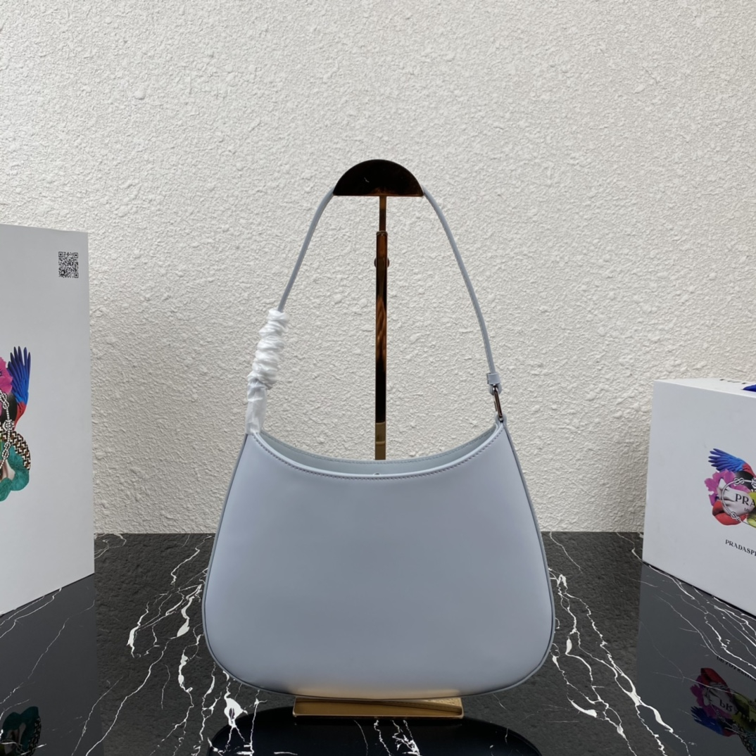 Prada 1BC499 Cleo Brushed Leather Women Shoulder Bags Size 27*22*6cm