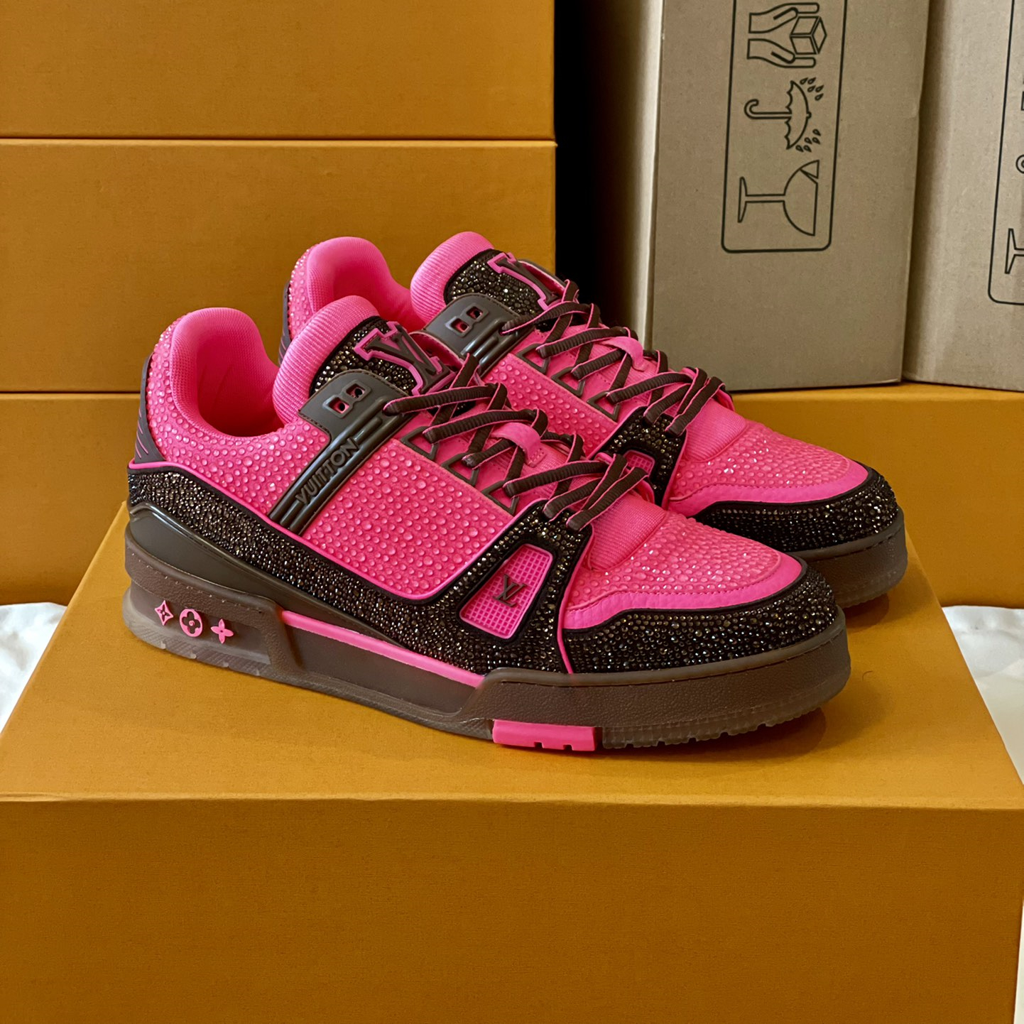 Louis Vuitton LV Trainer Diamond Sneaker Size 36-46