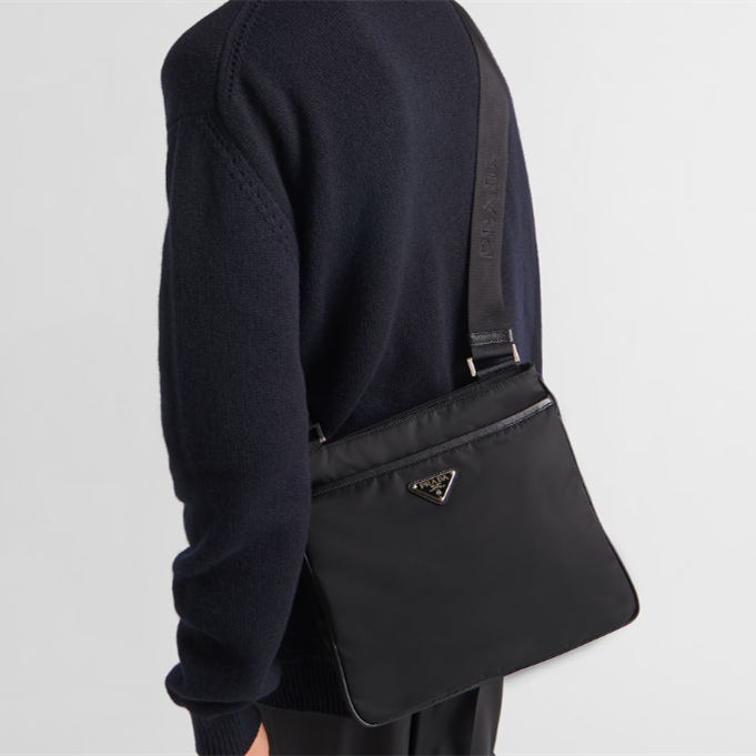 Prada 2VH118 Re-Nylon and Saffiano Leather Mens Shoulder Bags Size 28*25*6cm