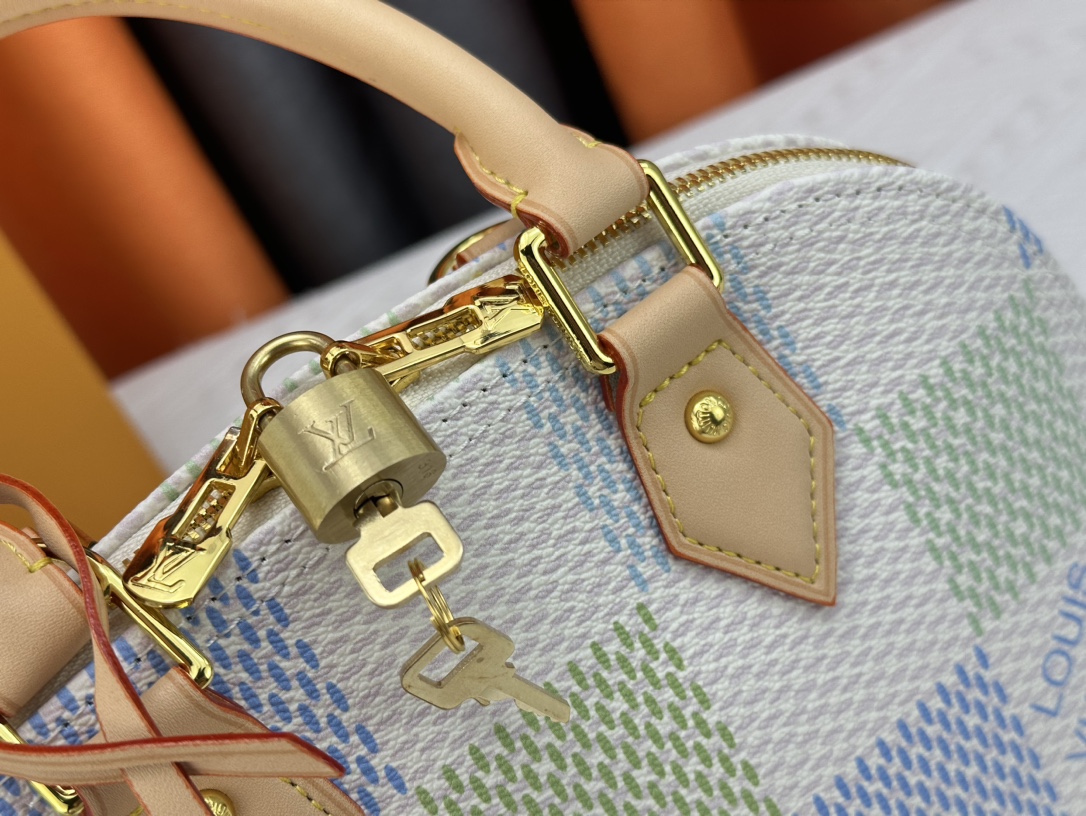 Louis Vuitton N40516 Alma BB Damierlicious Women Shoulder Bags Size 23*17*11cm