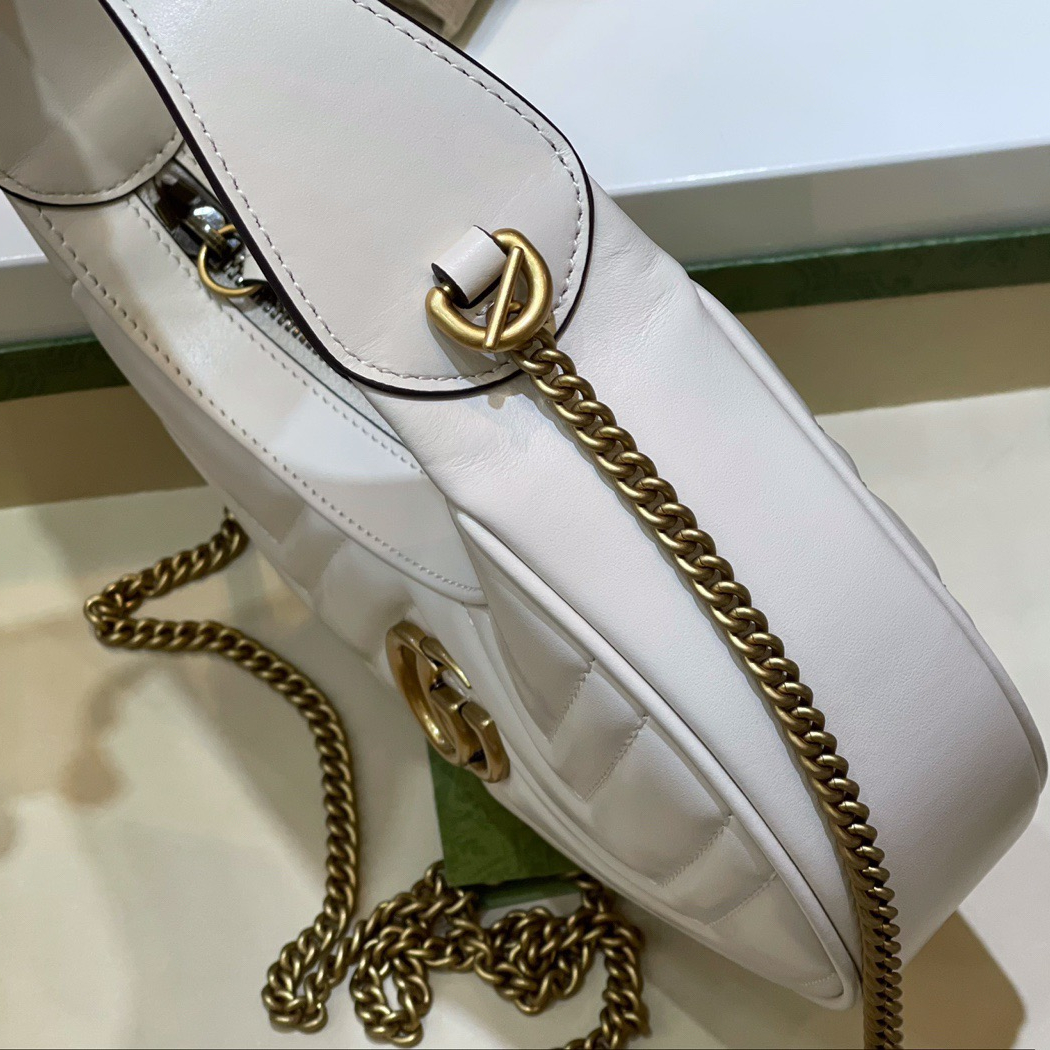 Gucci GG Marmont Half-moon-shaped Women Shoulder Bags Size 21*11*5cm