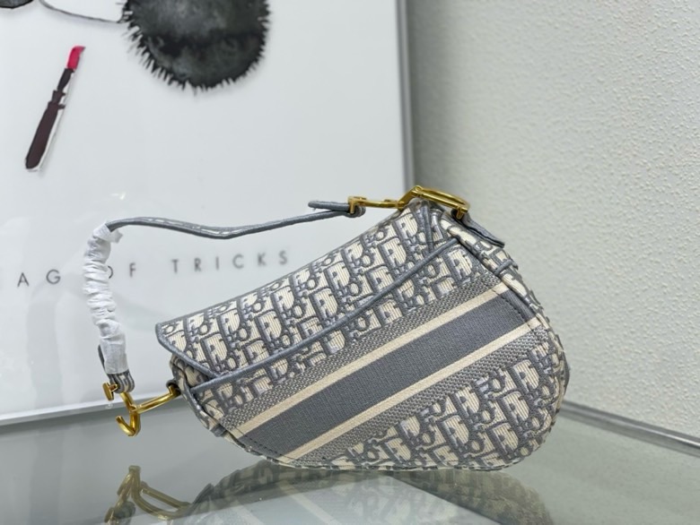 Dior Saddle Oblique Women Shoulder Bags Size 25.5*20*6.5cm