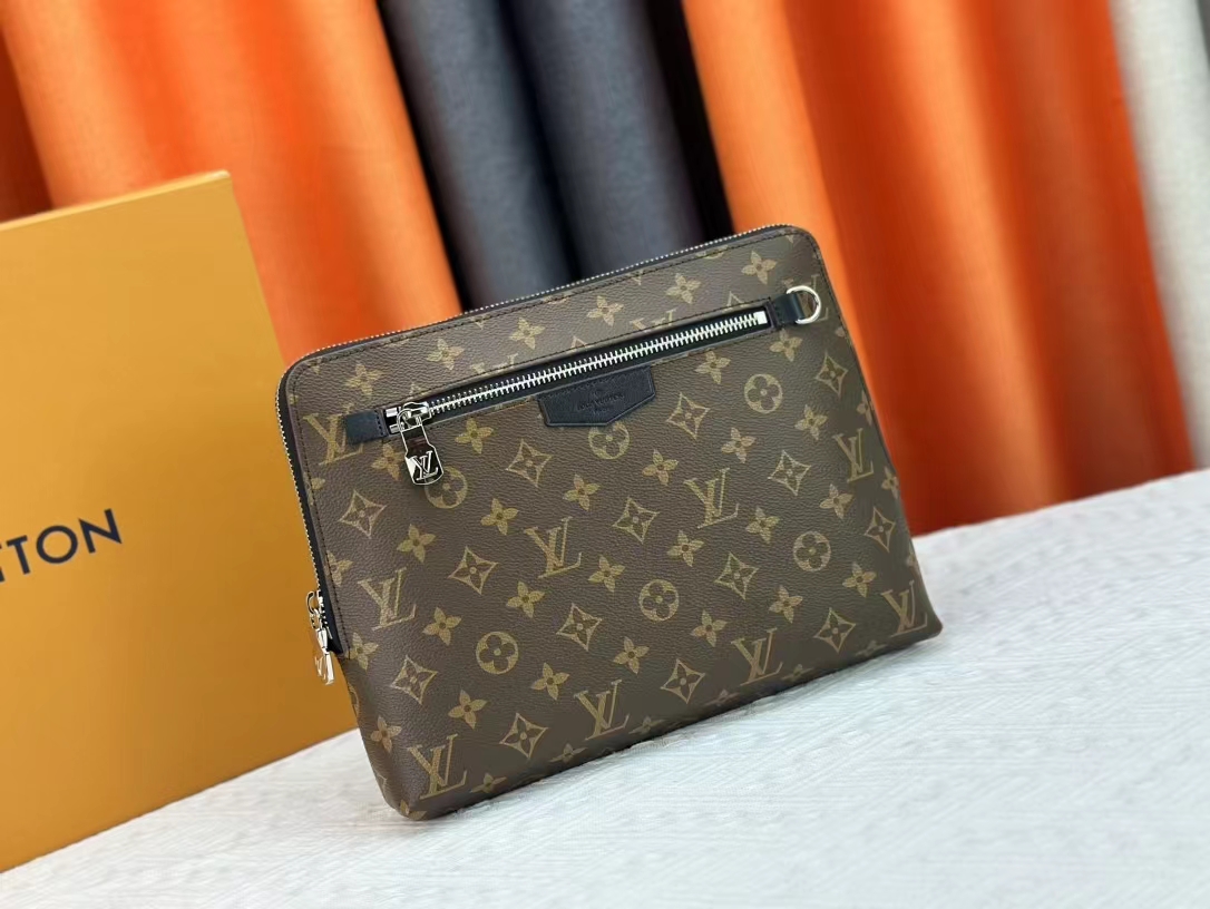 Louis Vuitton New Pouch Damier Graphite Clutch Bags Size 21*27*5cm