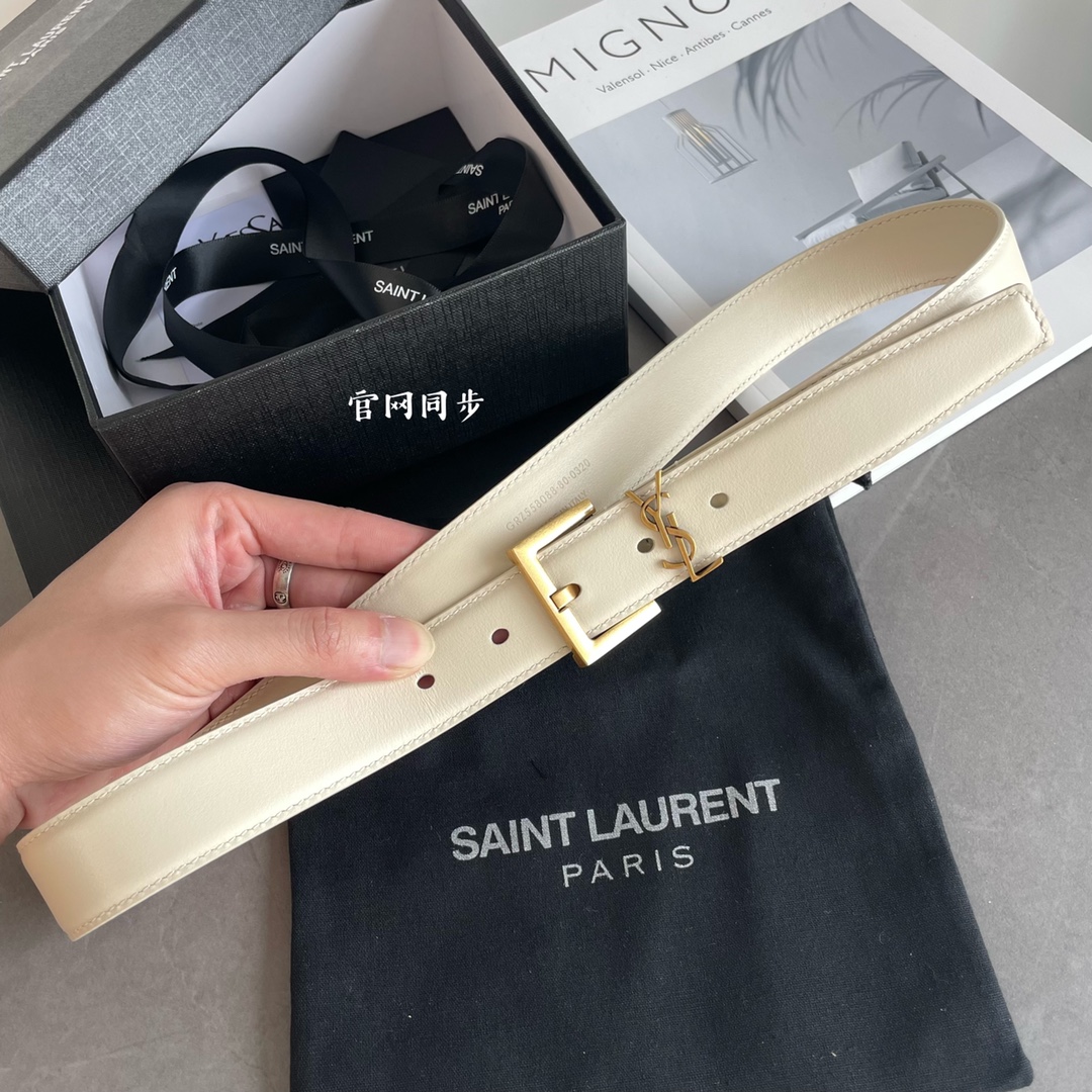 YSL Women Belt Width 3cm