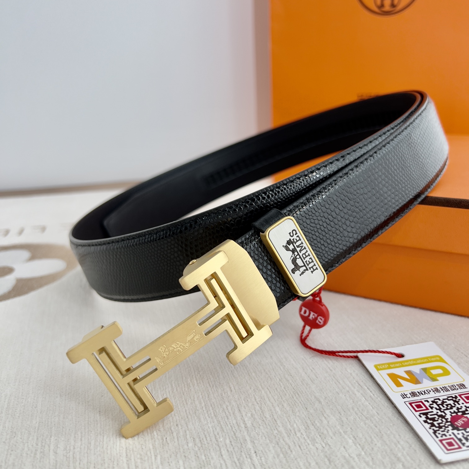 Hermes Mens Belt Width 3.5cm