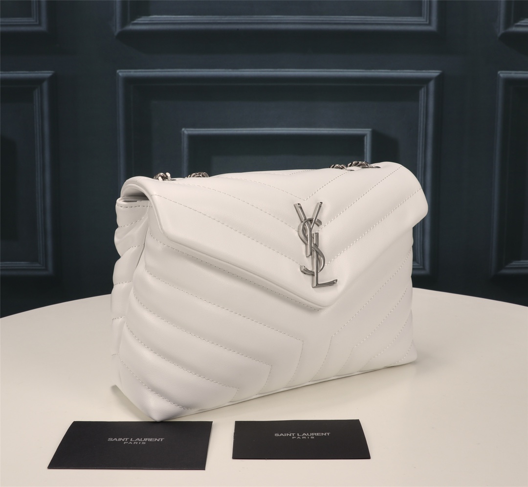 YSL Lou Lou Puffer Women Shoulder Bags Size 24cm