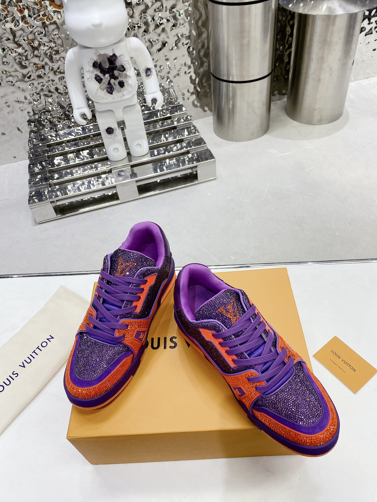 Louis Vuitton LV Trainer Diamond Sneaker Size 36-46