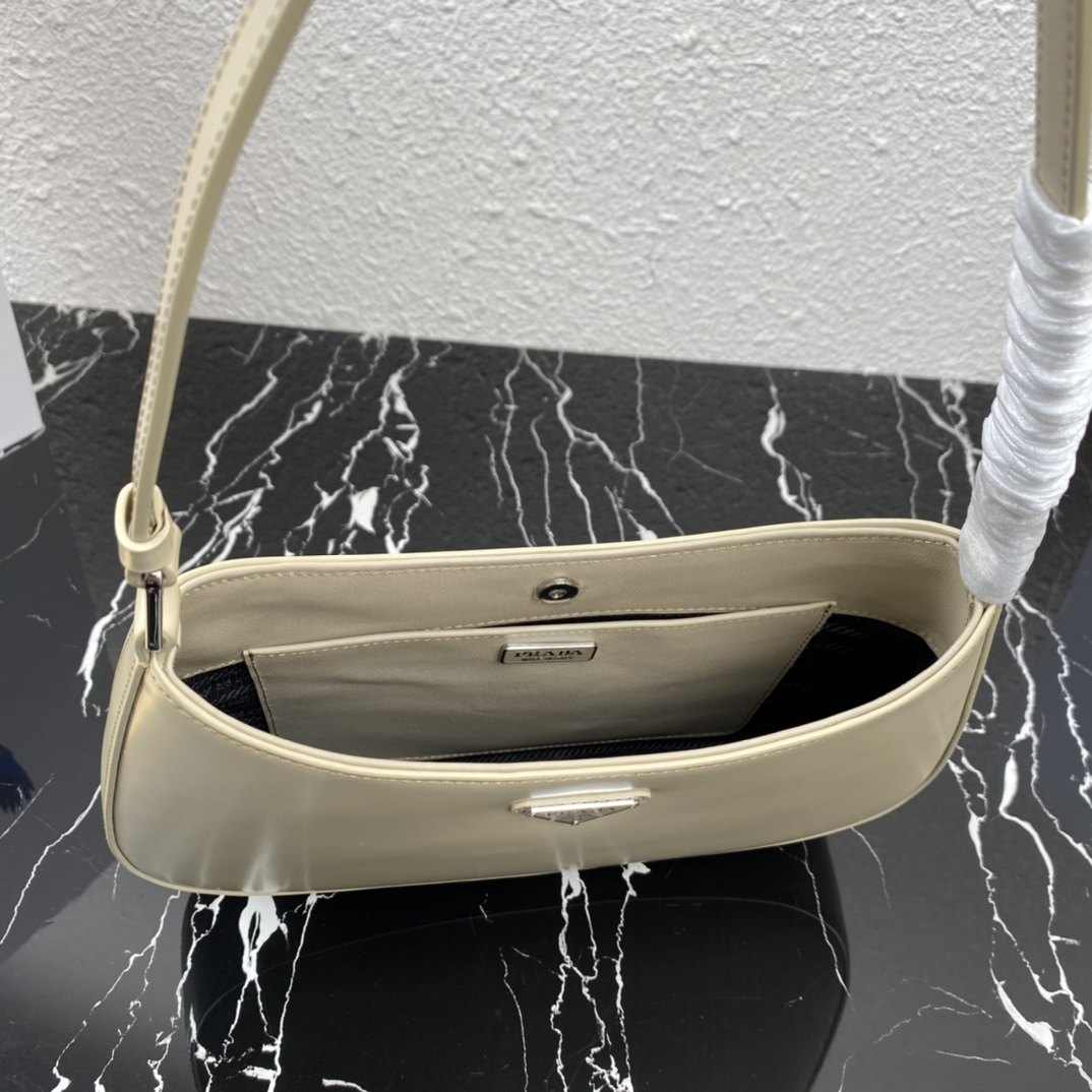 Prada 1BC499 Cleo Brushed Leather Women Shoulder Bags Size 27*22*6cm