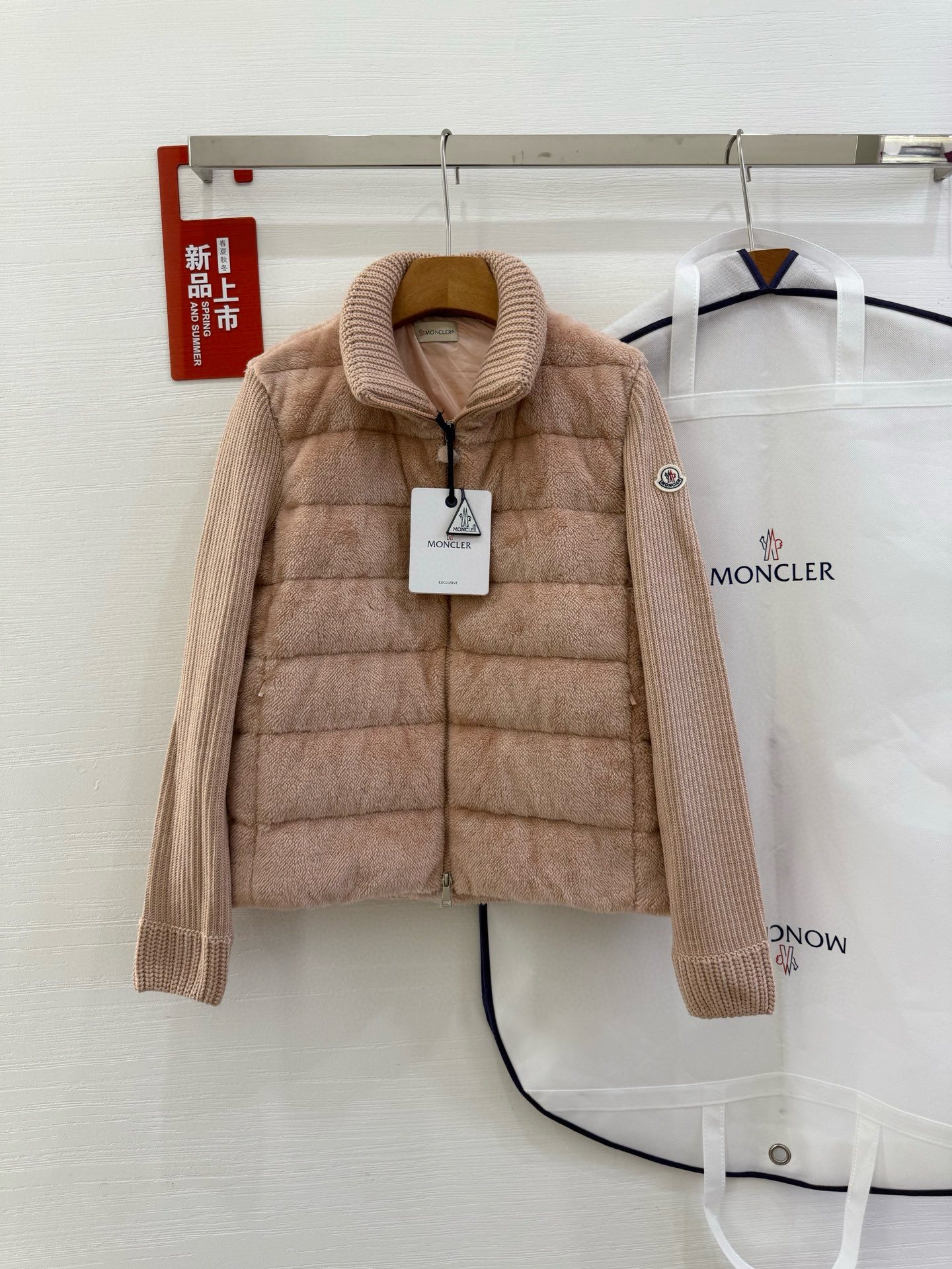 Moncler 25SS Teddy bear fur Women Down Jacket Size S-XL