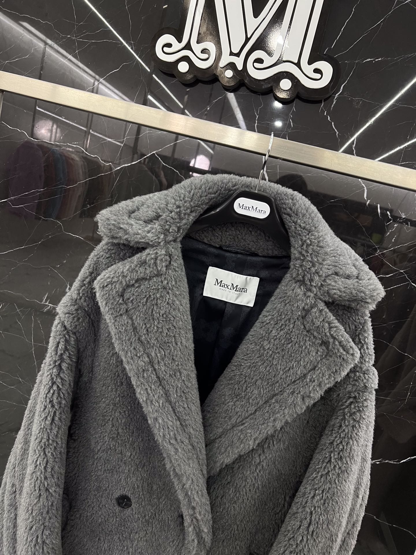 Max Mara Teddy fur long coat Size XS-M