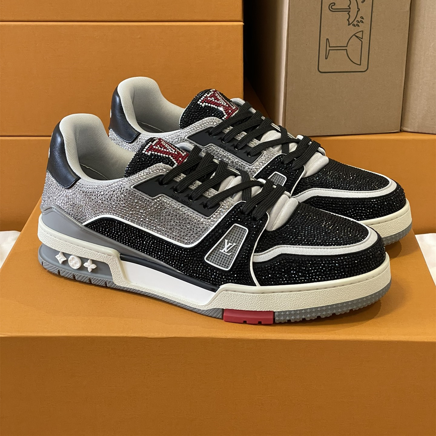 Louis Vuitton LV Trainer Diamond Sneaker Size 36-46