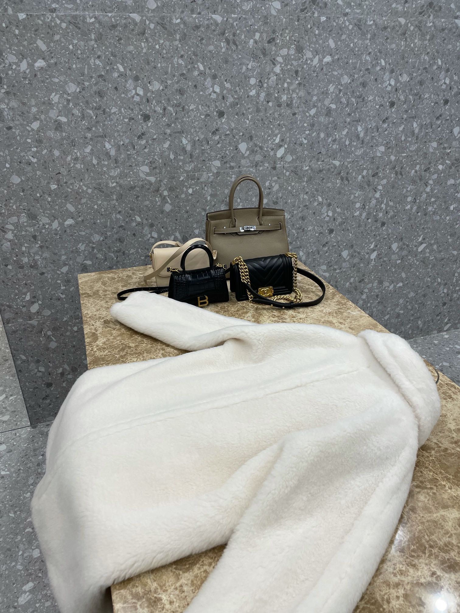 Max Mara Teddy fur long coat Size XS-M