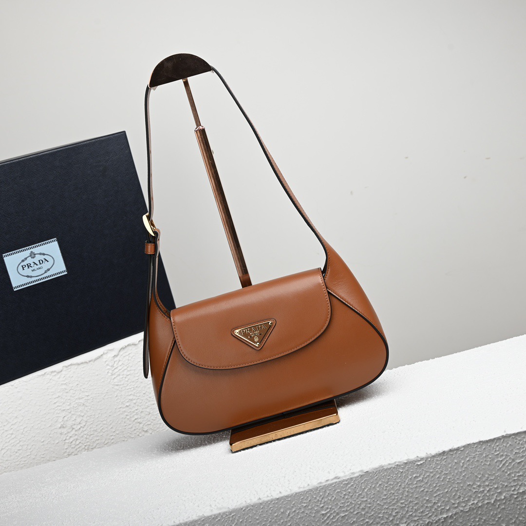 Prada 1BD358 Small Leather Women Shoulder Bags Size 25*15*5.5cm