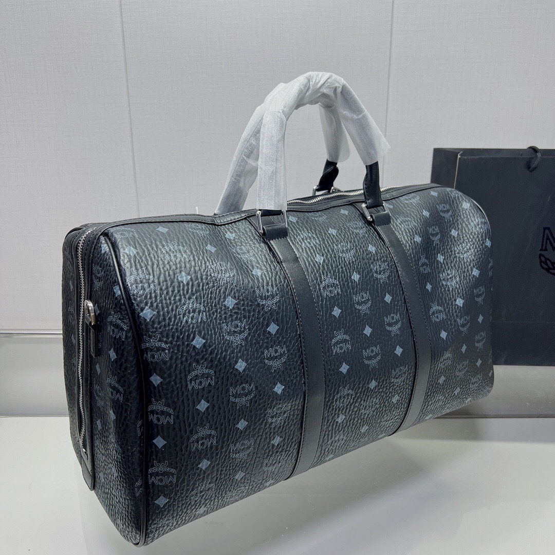 MCM Ottomar Weekender Travel Bags in Visetos Size 45cm