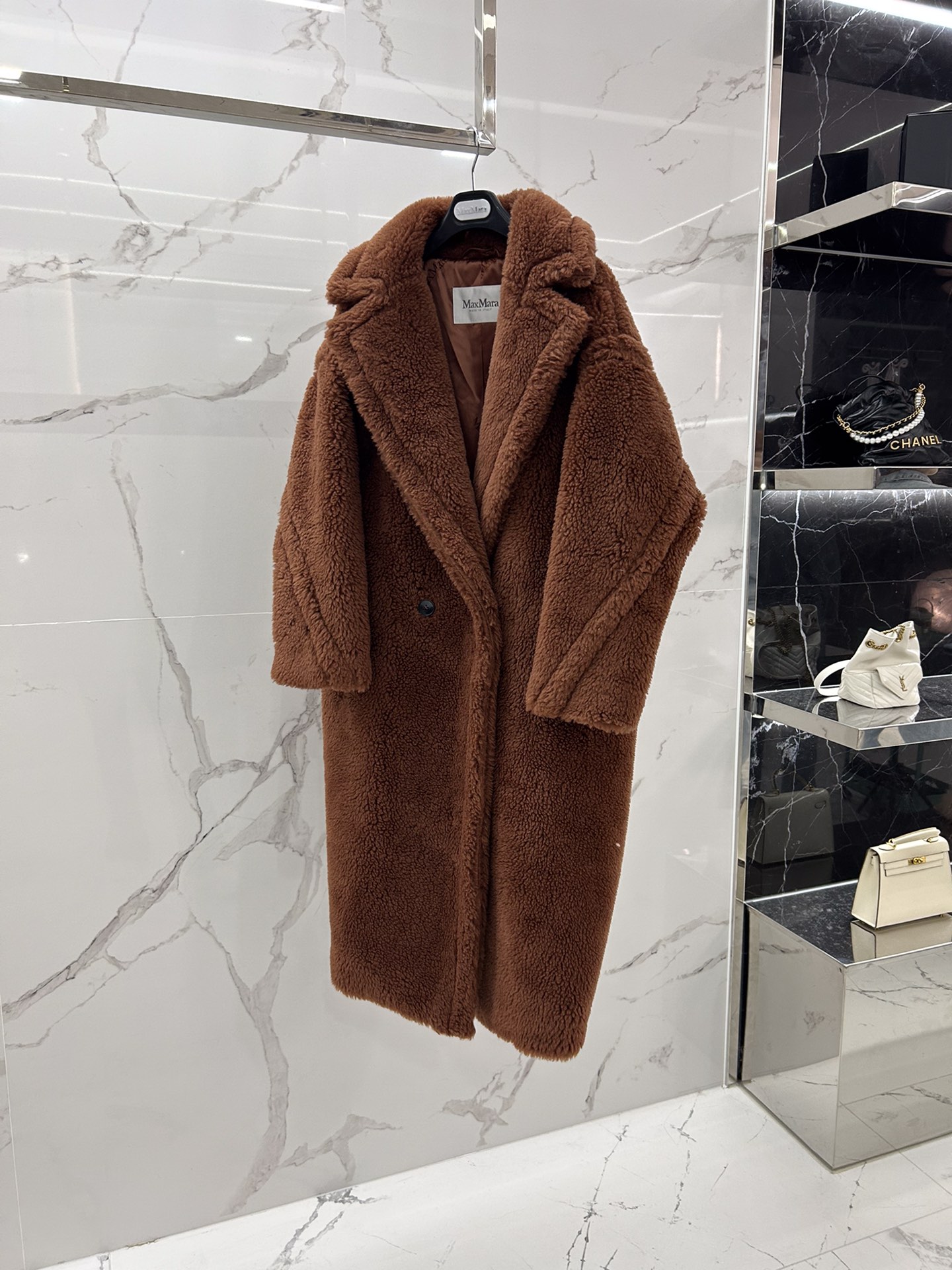 Max Mara Teddy fur long coat Size XS-M