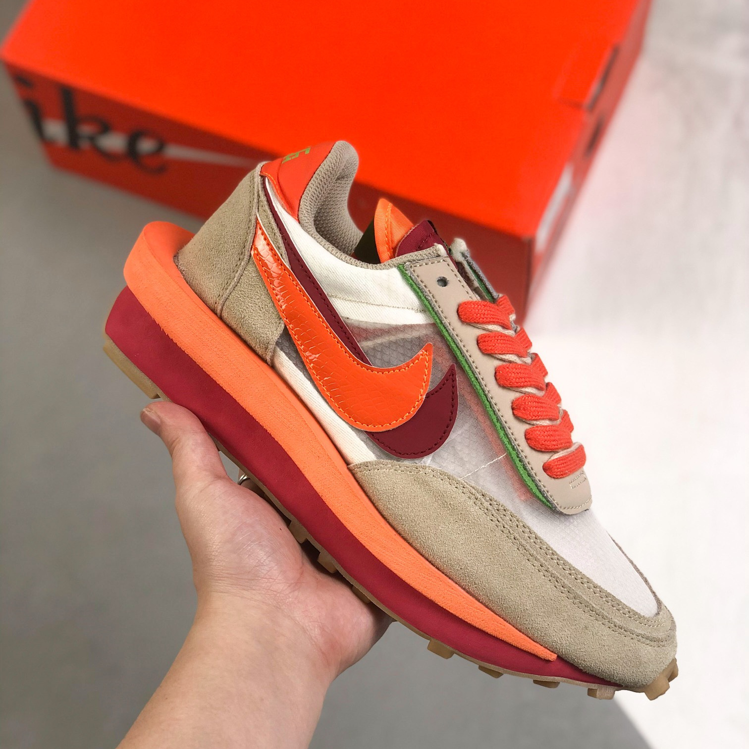 Nike x Sacai LDV Waffle Sneakers Shoes Black Mens/Women 36 - 46