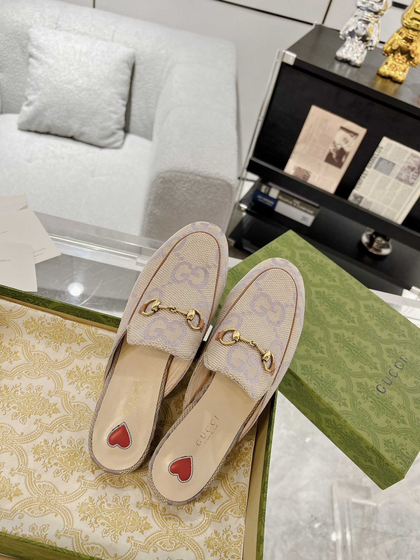 Gucci Princetown GG Slippers Size 35-41