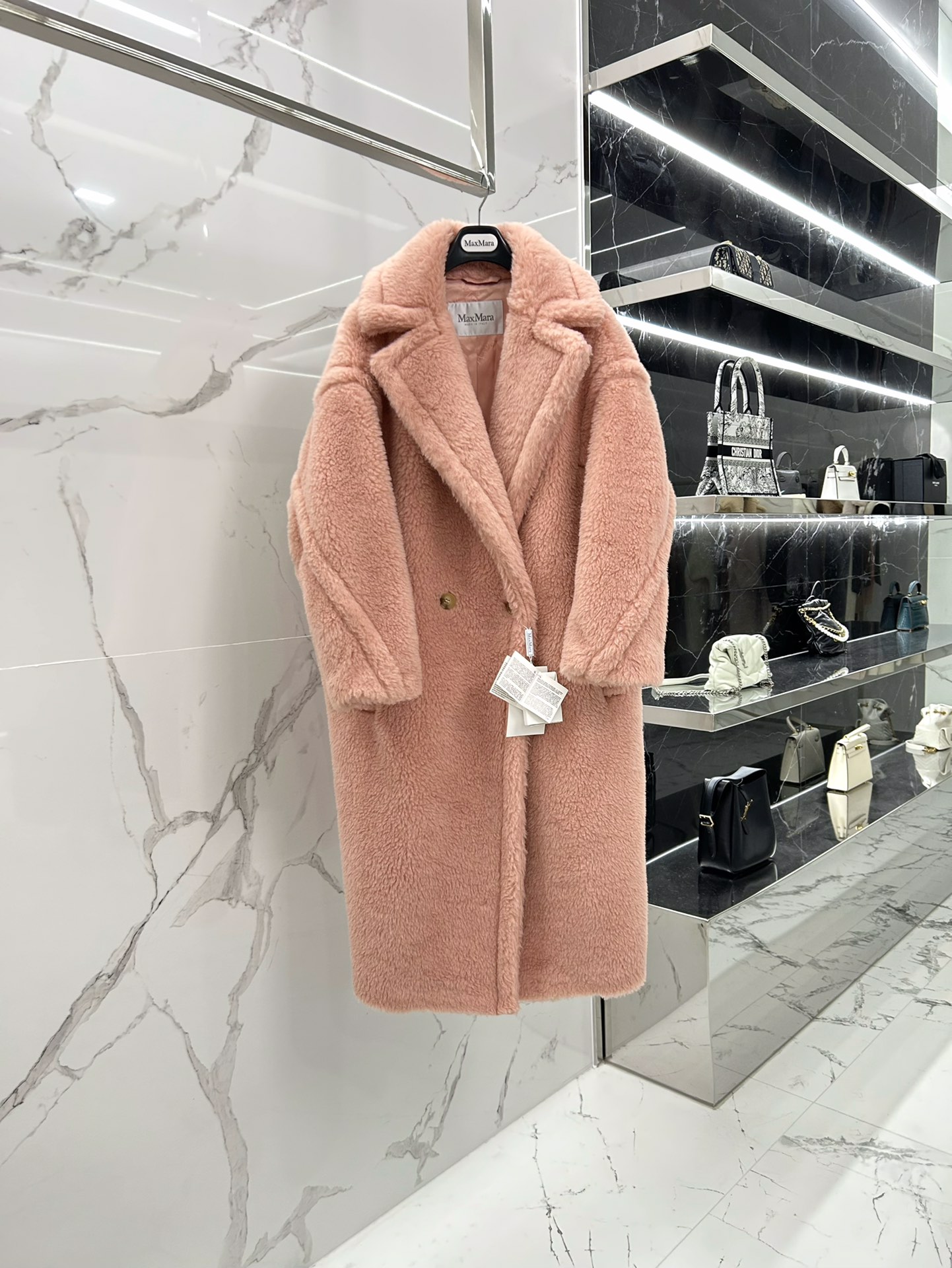 Max Mara Teddy fur long coat Size XS-M