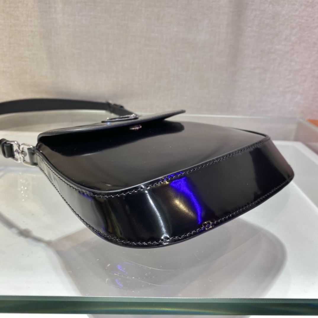 Prada 1BH188 Cleo brushed Leather Women Shoulder Bags Size 17*14.5*3cm