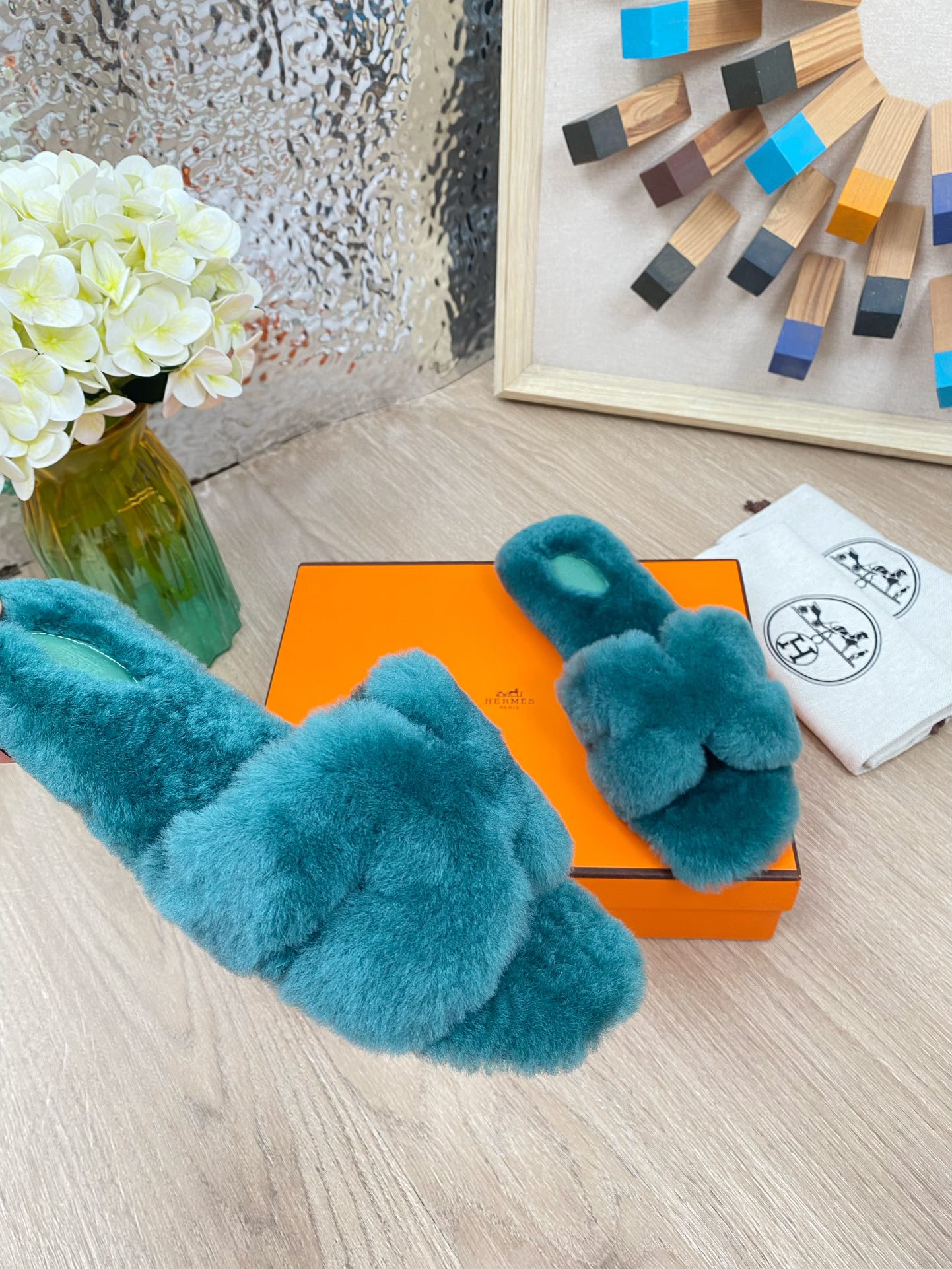 Hermes 23fw Women Winter Slippers Size 36-40