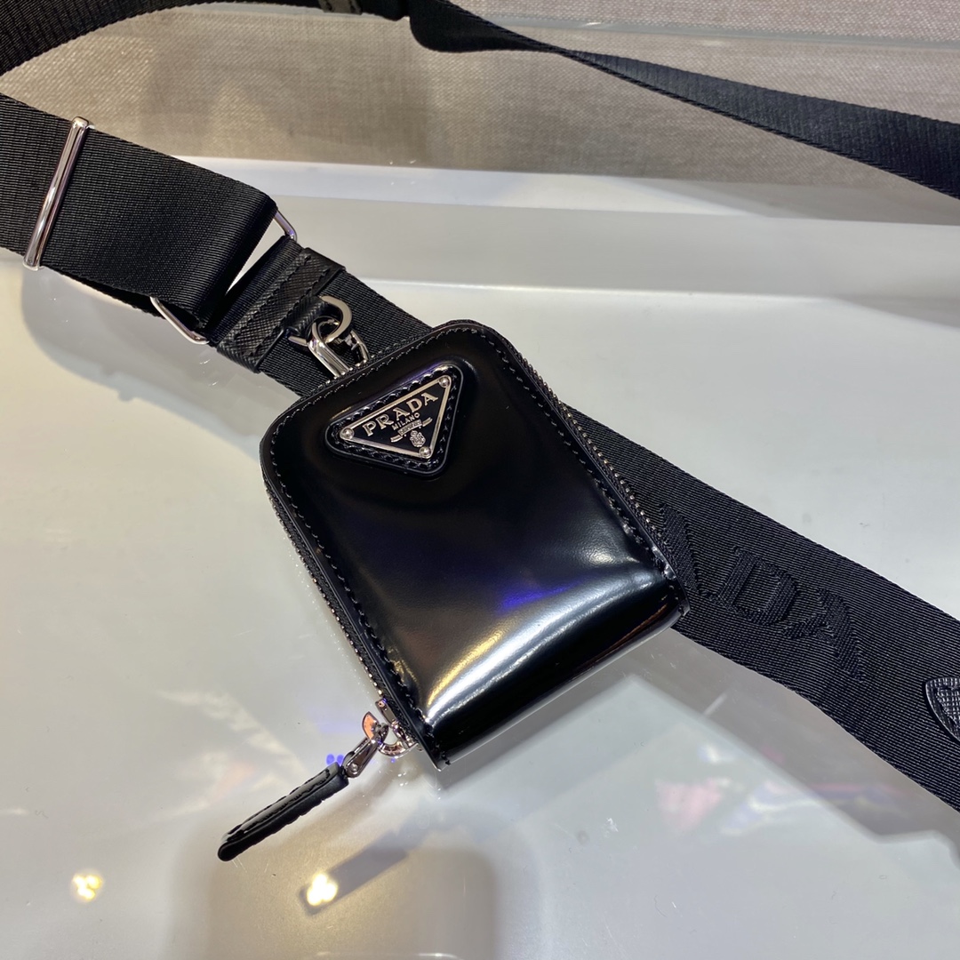 Prada 2VH129 Brushed Leather Mens Shoulder Bags Size 22*14*2.5cm