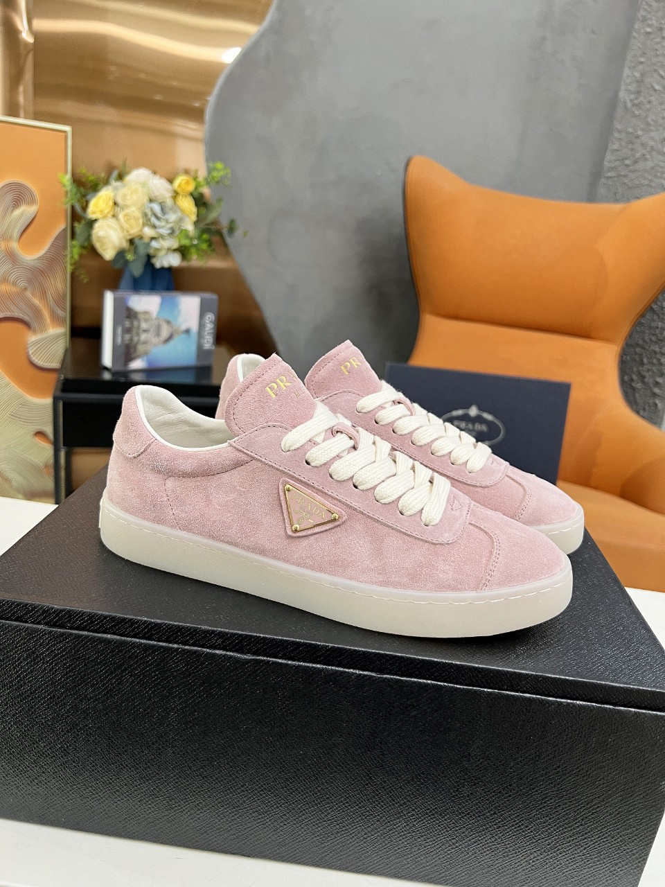 Prada Lane Deer Leather Sneakers Size 36-45