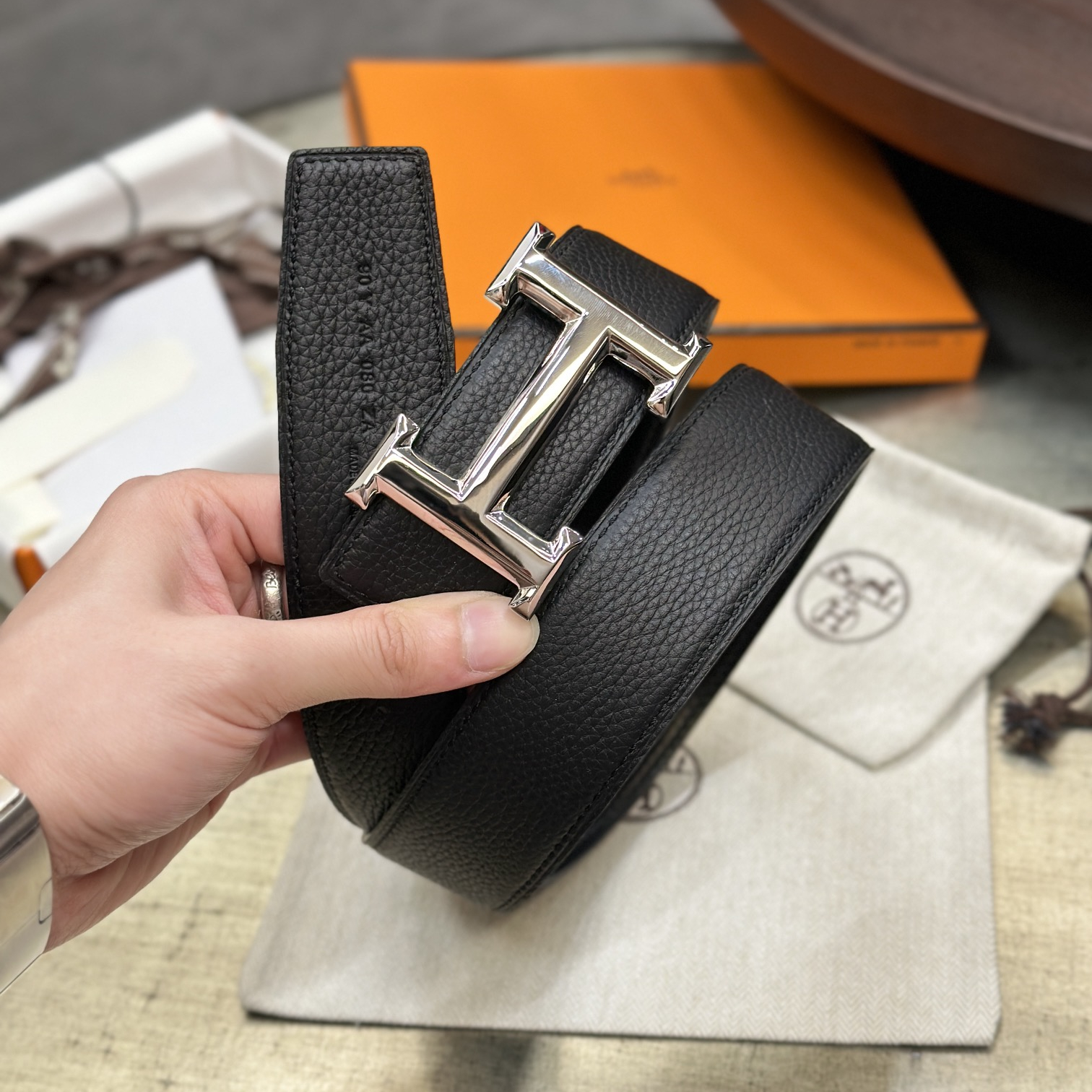 Hermes Mens Belt Width 3.8cm