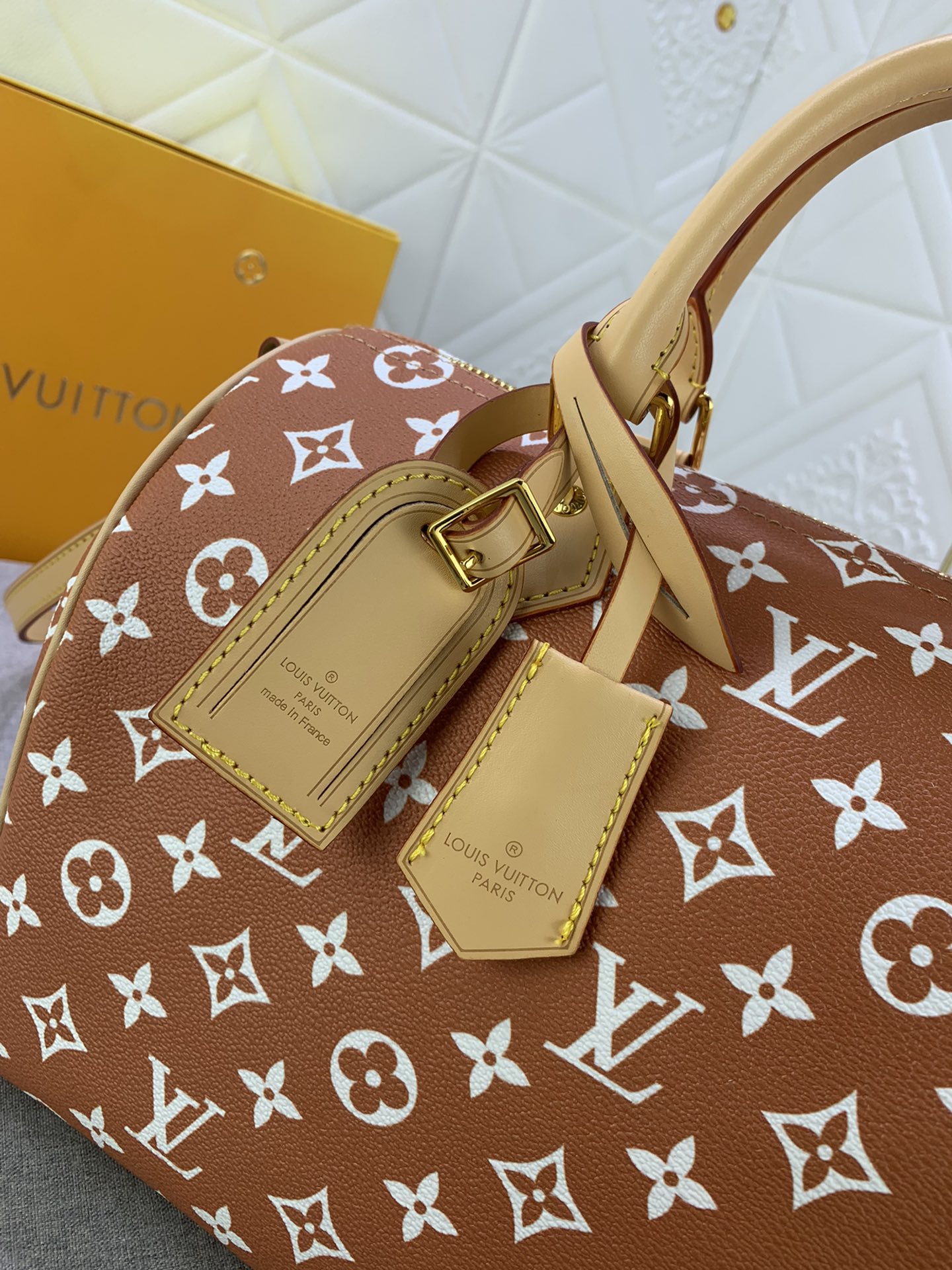 Louis Vuitton Speedy P9 Bandoulière 30 Monogram Leather Travel Bags Size 30*21*7cm