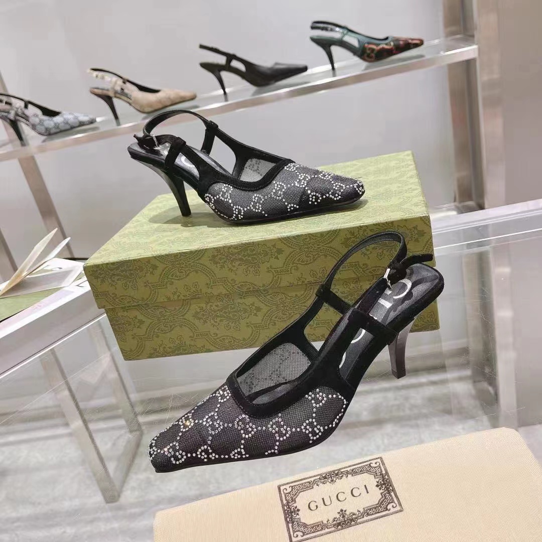 Gucci GG Slingback Pumps Size 35-41 4-Color