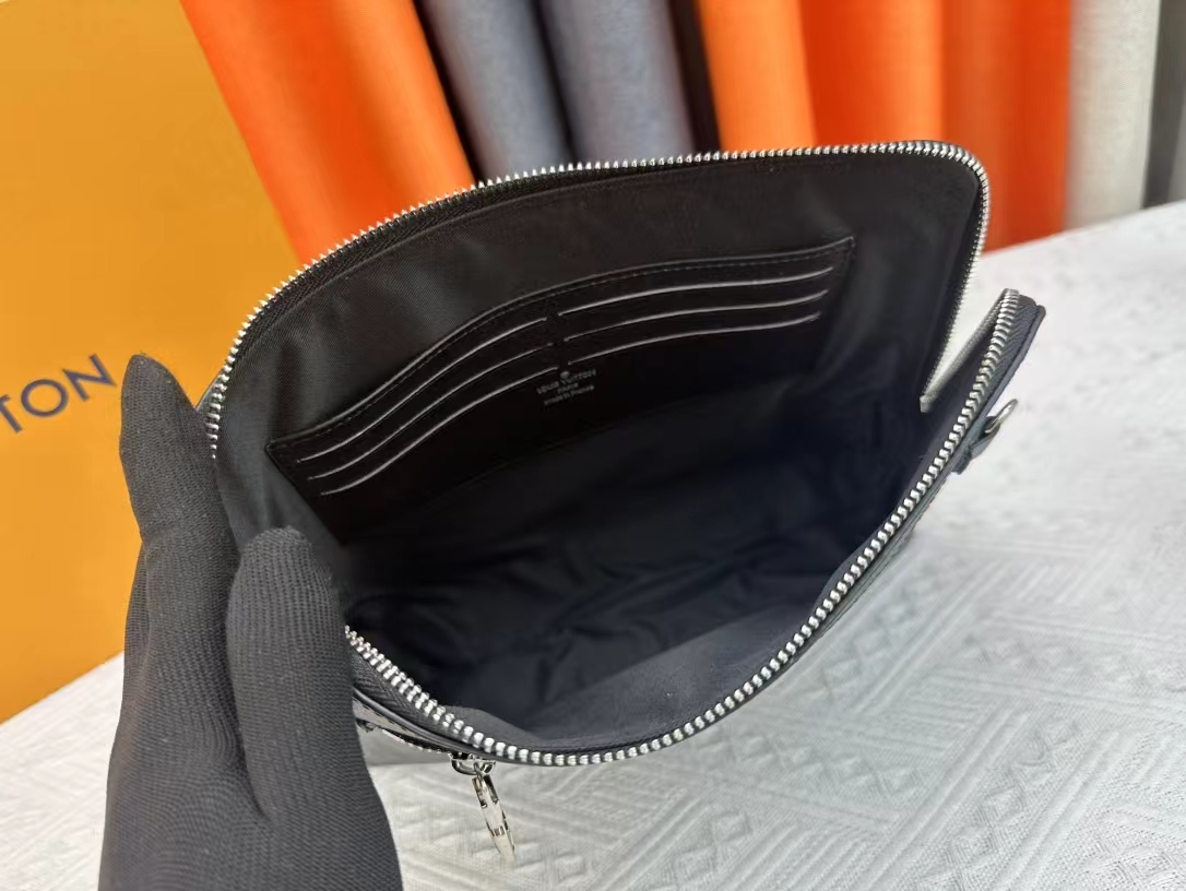 Louis Vuitton New Pouch Damier Graphite Clutch Bags Size 21*27*5cm