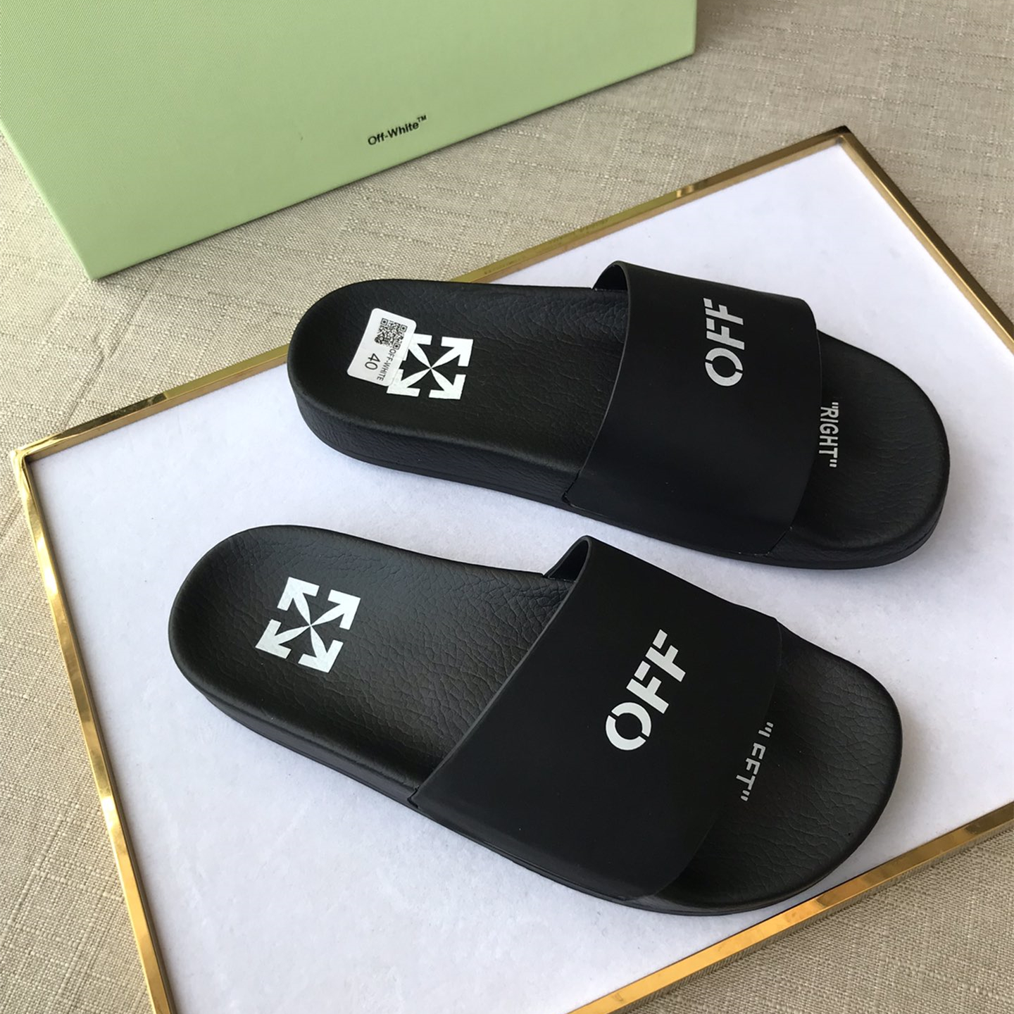 OFF White Mens Women Sandals Gr. 36-46