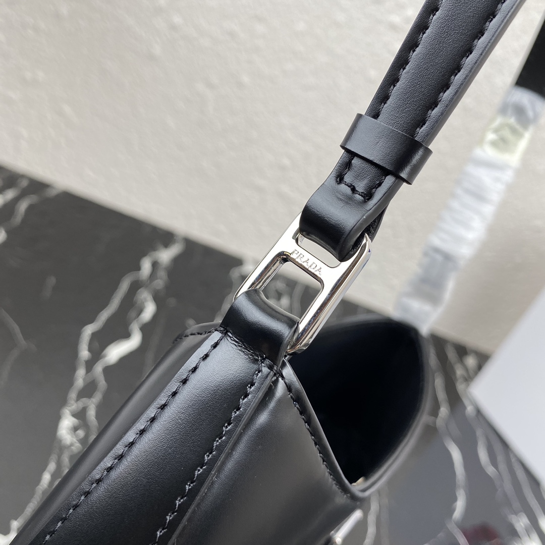 Prada 1BC499 Cleo Brushed Leather Women Shoulder Bags Size 27*22*6cm