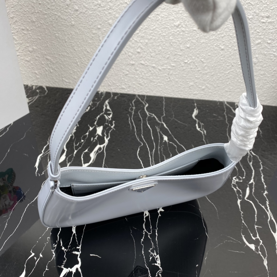 Prada 1BC499 Cleo Brushed Leather Women Shoulder Bags Size 27*22*6cm